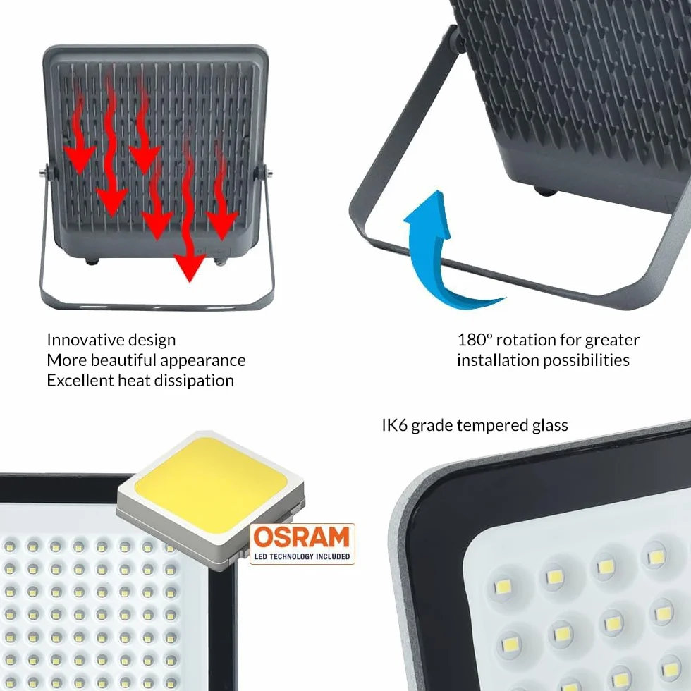 Reflektor LED 200W 24000 lm IP65 ściemnialny ciepłe światło 3000K Napoli Plus