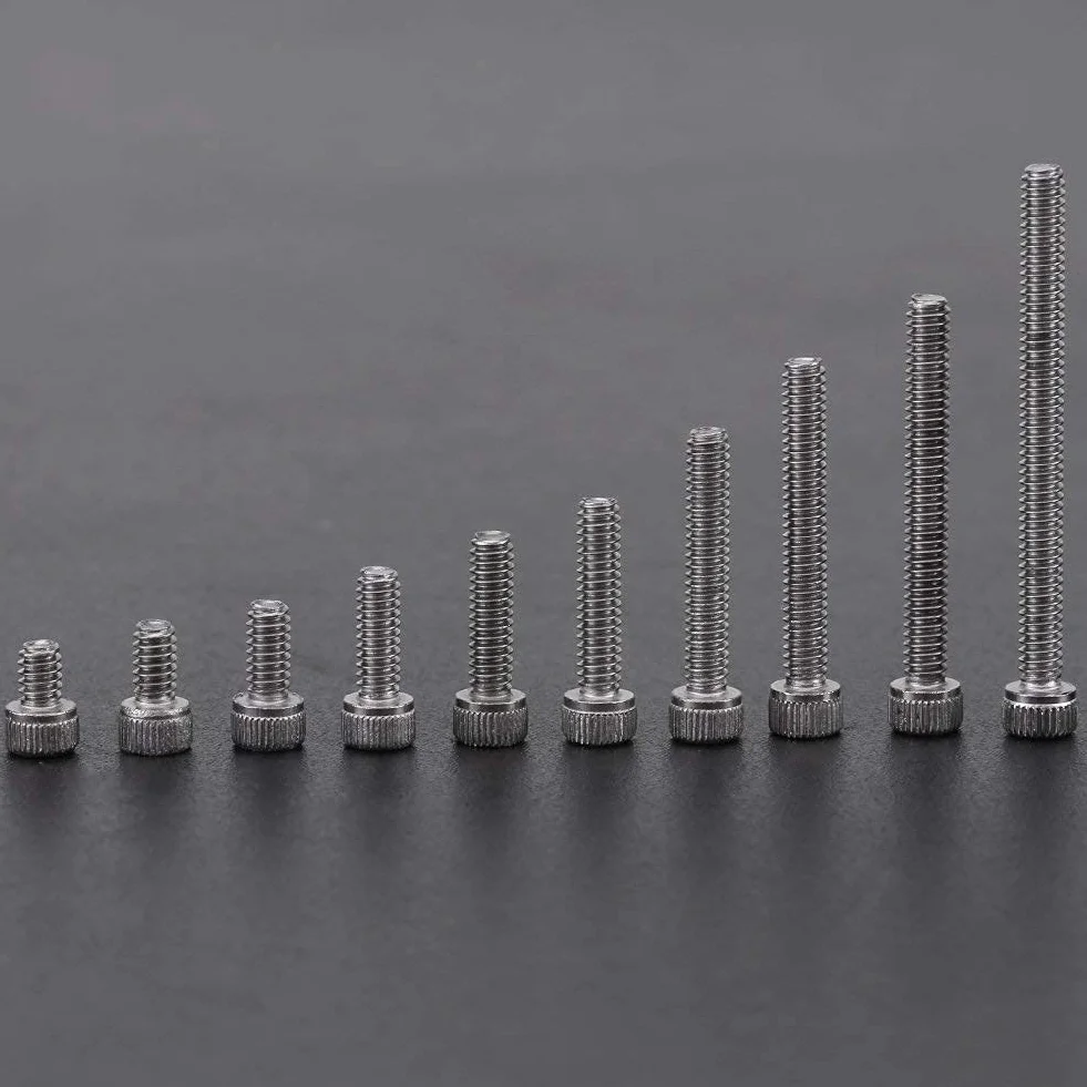 Asortyment śrub, 150 sztuk #2-56 Gwint UNC 9 Długość (1/8"/5/32" 3/16"/1/4"/5/16"/3/8"/1/2"/5/8 "/3/4"/1") Śruby z łbem gniazdowym Śruby Nakrętki Zestaw asortymentowy ze schowkiem