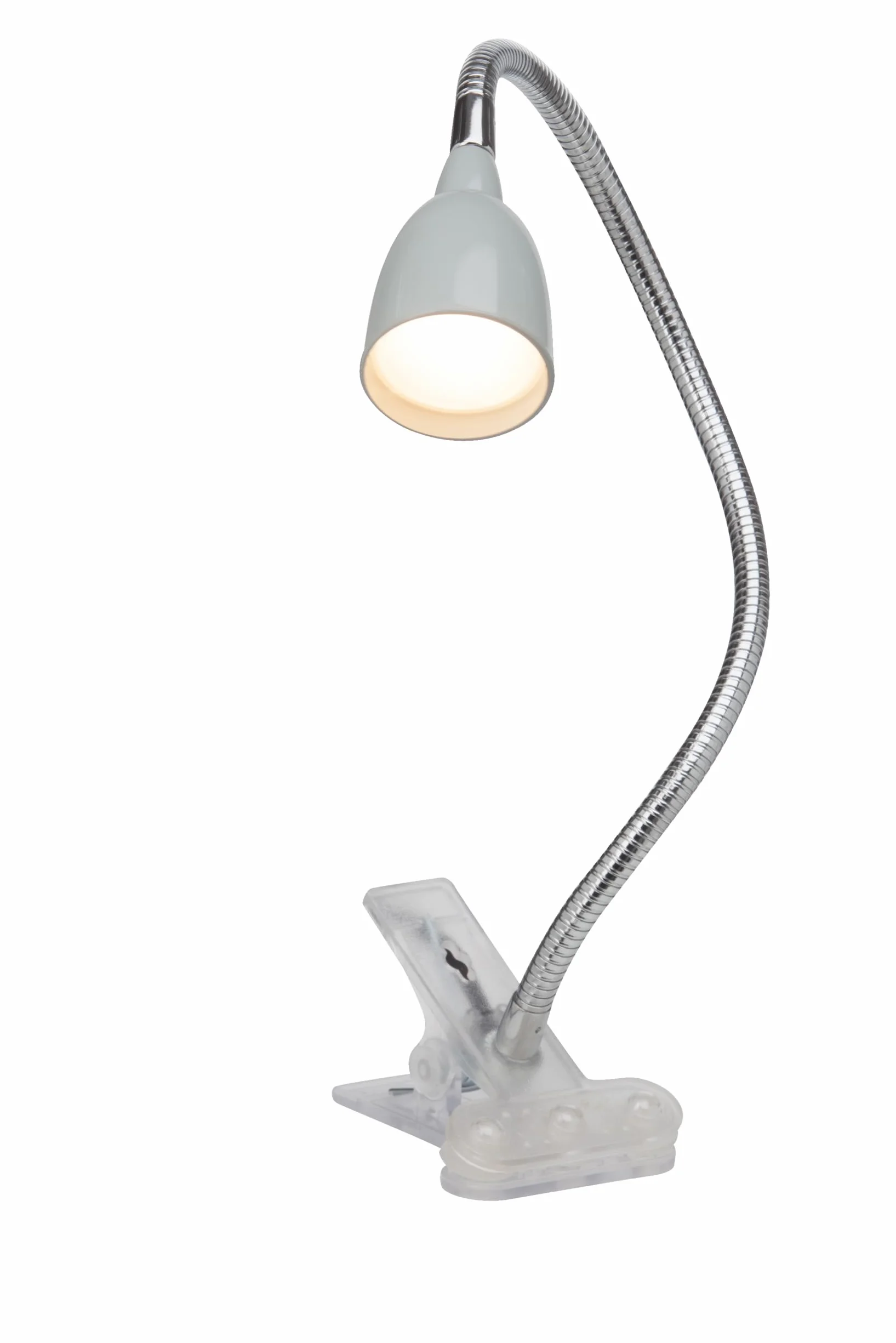 Brilliant Anthony LED lampa zaciskowa na biurko, 2,4 W, zintegrowana dioda LED, metal/tworzywo sztuczne, tytan G92936/11