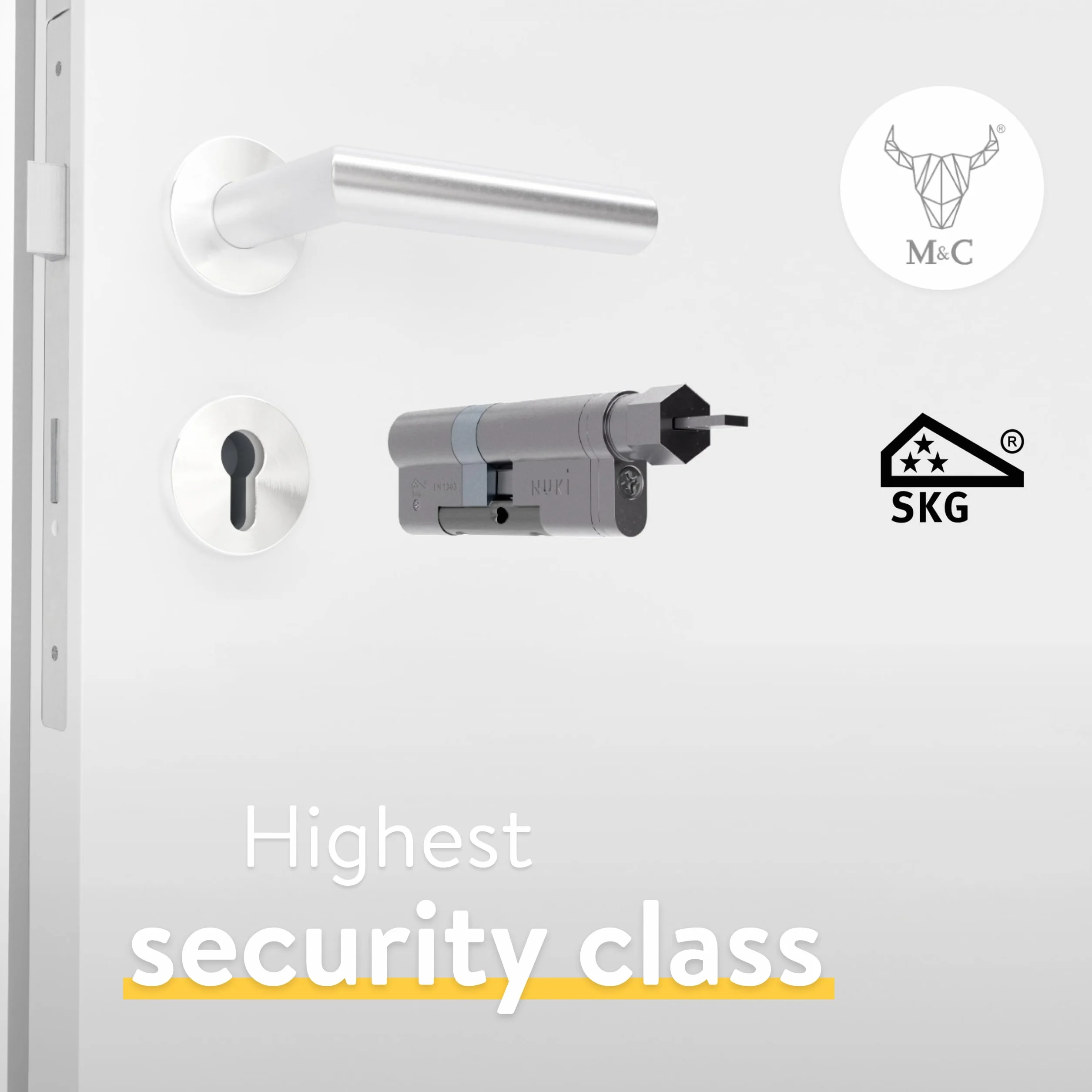 Nuki Uniwersalny cylinder do Smart Lock SKG z funkcją awaryjną zestaw 5 kluczy