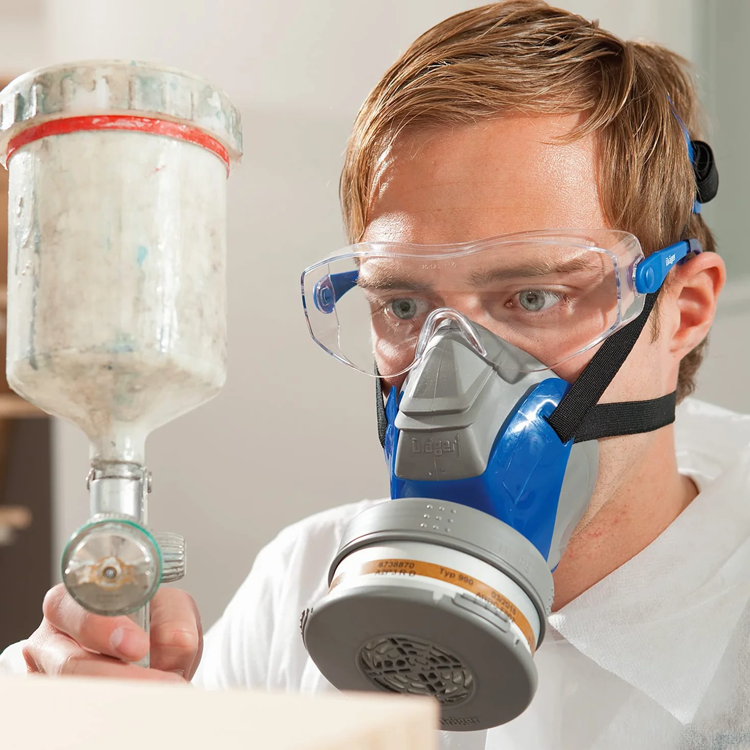 Dräger X-pect 8120 okulary ochronne, regulowane również dla osób noszących okulary, na plac budowy, laboratorium, do warsztatu i jazdy rowerem, lekkie, przezroczyste i odporne na zarysowania, 1 szt.