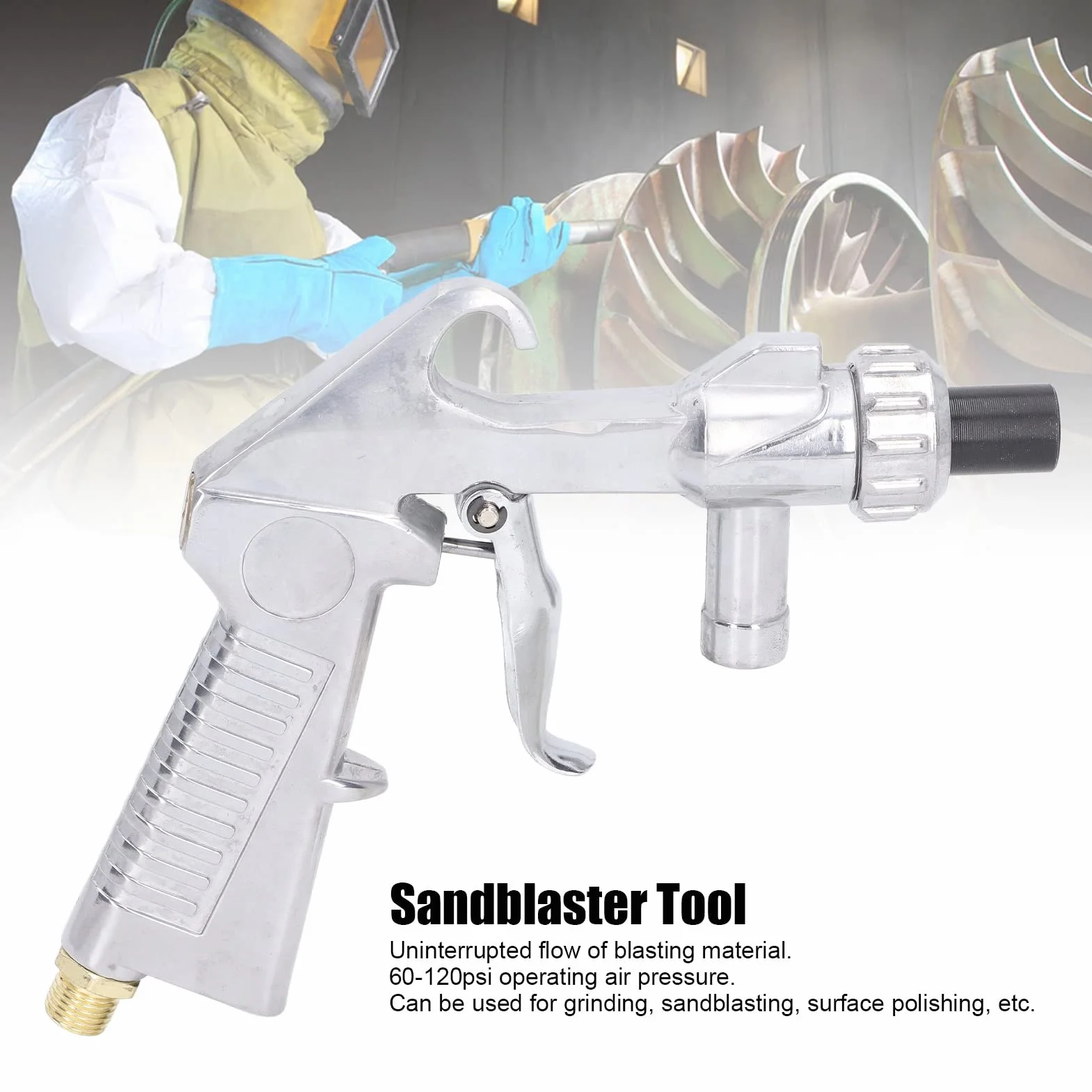 Sandblaster Sand Sand Zestaw Pistoletów Sandblaster Pistolet do Piaskowania Zestaw Narzędzi z dyszą do Polerowania