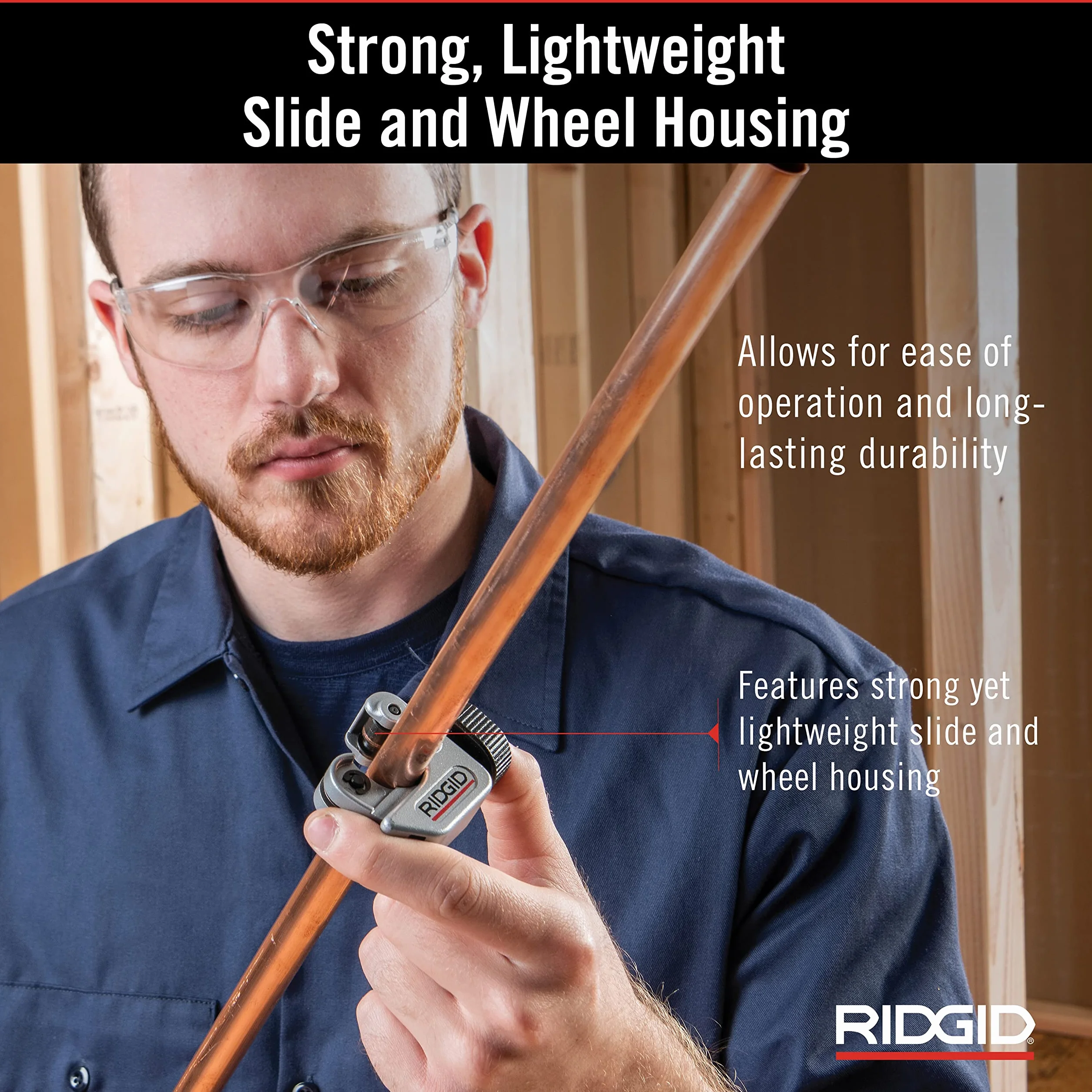 RIDGID 40617 model 101 mini obcinak do rur do wąskich obszarów roboczych, obcinak do rur od 6 mm do 28 mm