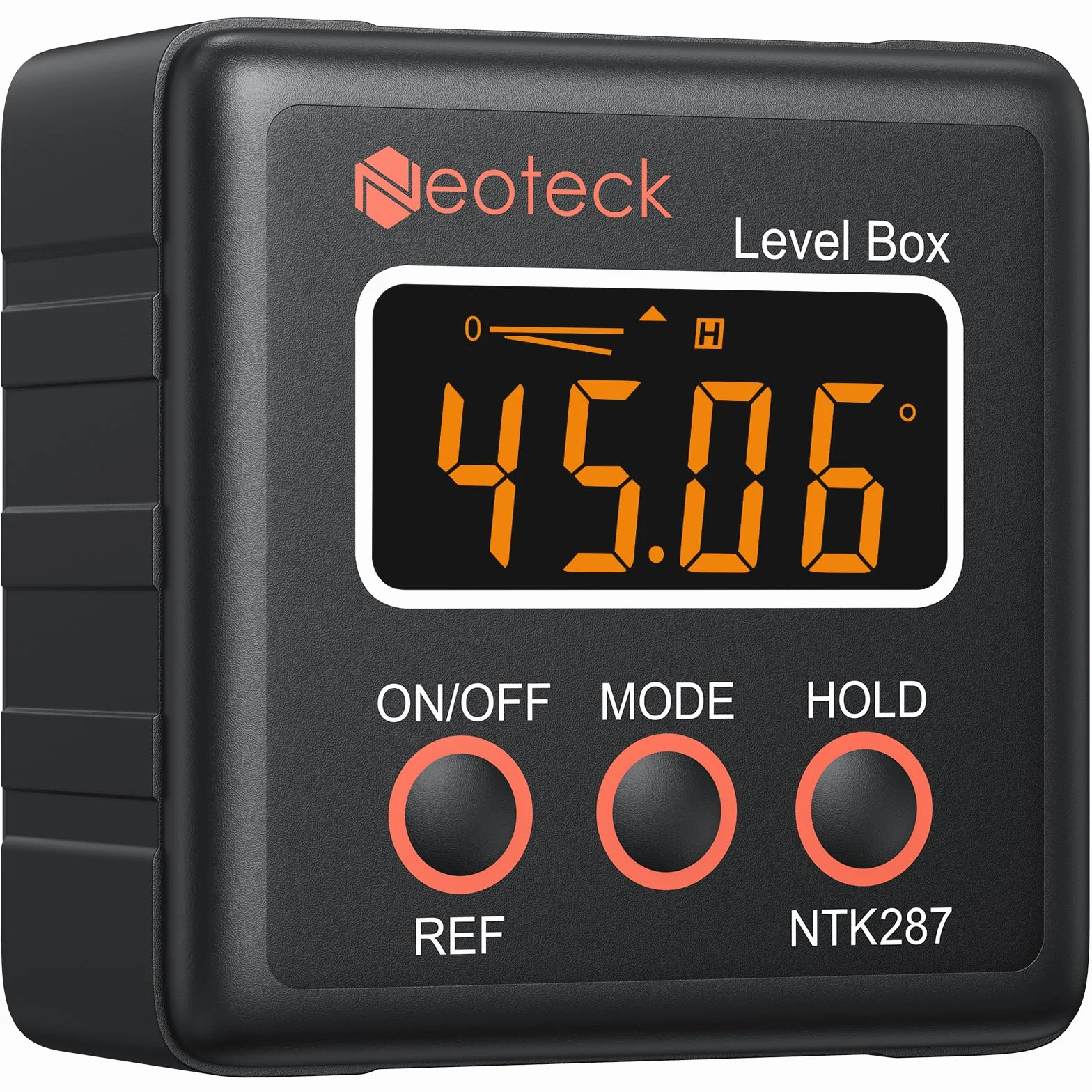 Neoteck Cyfrowy kątomierz LCD, pochyłomierz, wodoszczelny, inklinometr, kątomierz Bevel Box, poziomica, czarny