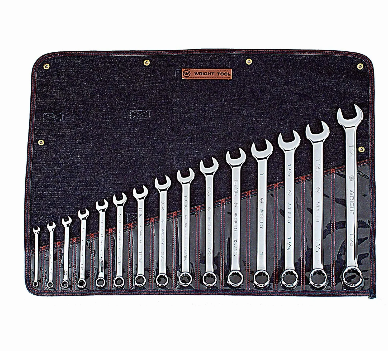Wright Tool #Wrightgrip 915 15-częściowy zestaw kluczy płasko-oczkowych