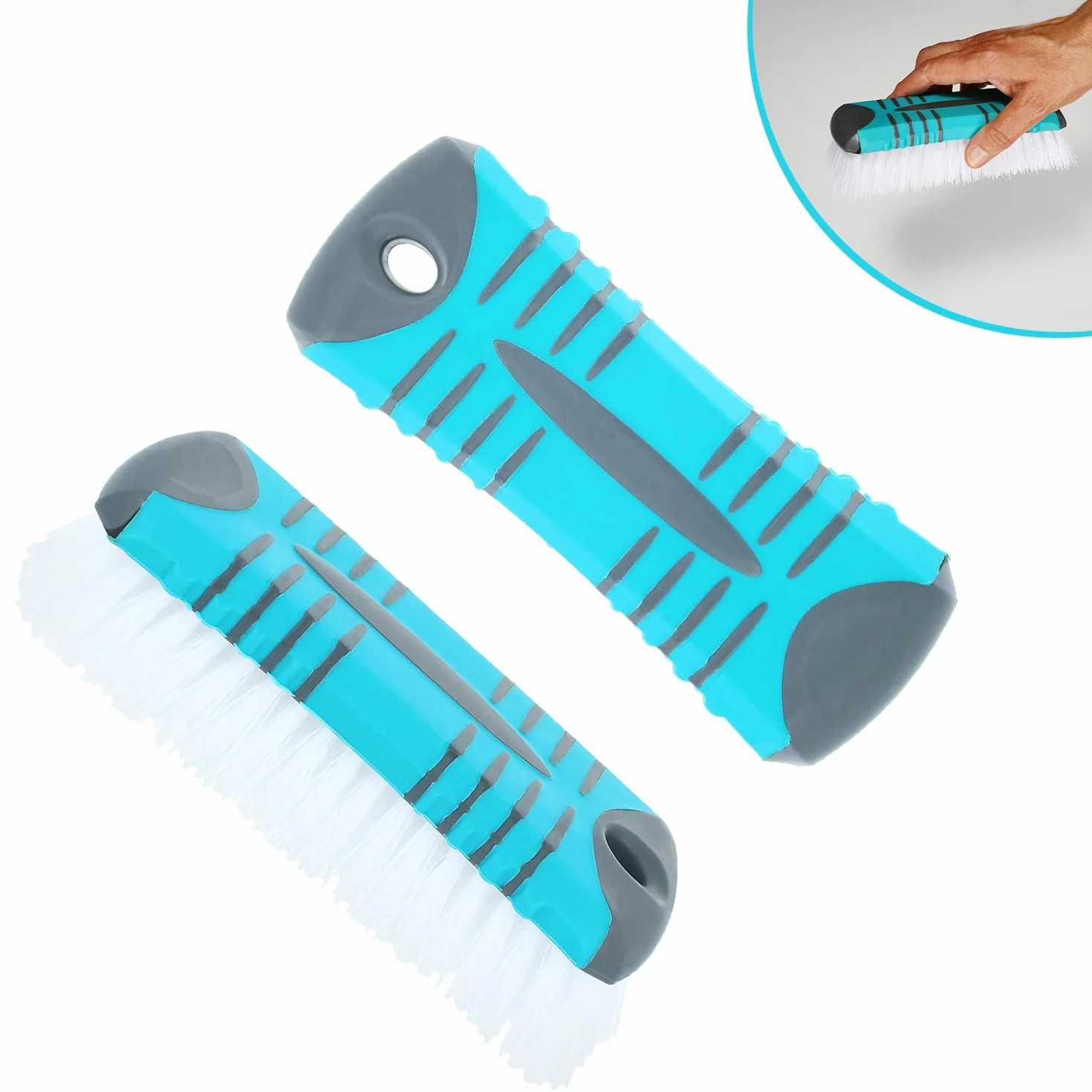 COM-FOUR® 3-czesciowy zestaw szczotek do naczyn i szczotek do szorowania - szczotka do naczyn z przyssawka - okragla szczotka do szorowania naczyn