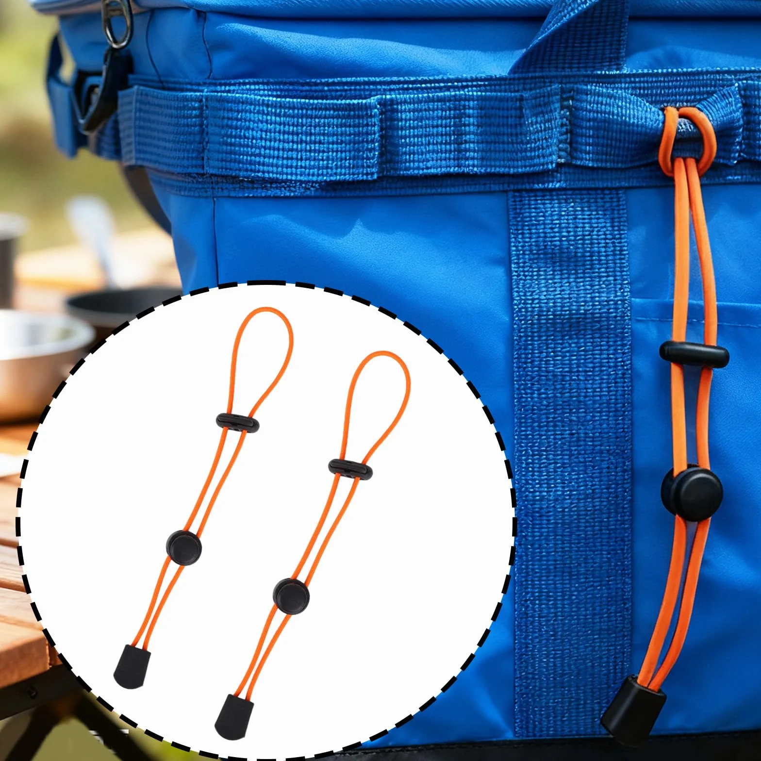6 Szt. Uchwytów na Kije Trekkingowe, Trzy Kolory Przenośny Plecak na Kije Trekkingowe Elastyczne Paski do Kijów Trekkingowych Kijów Trekkingowych Sportów Górskich i Outdoorowych