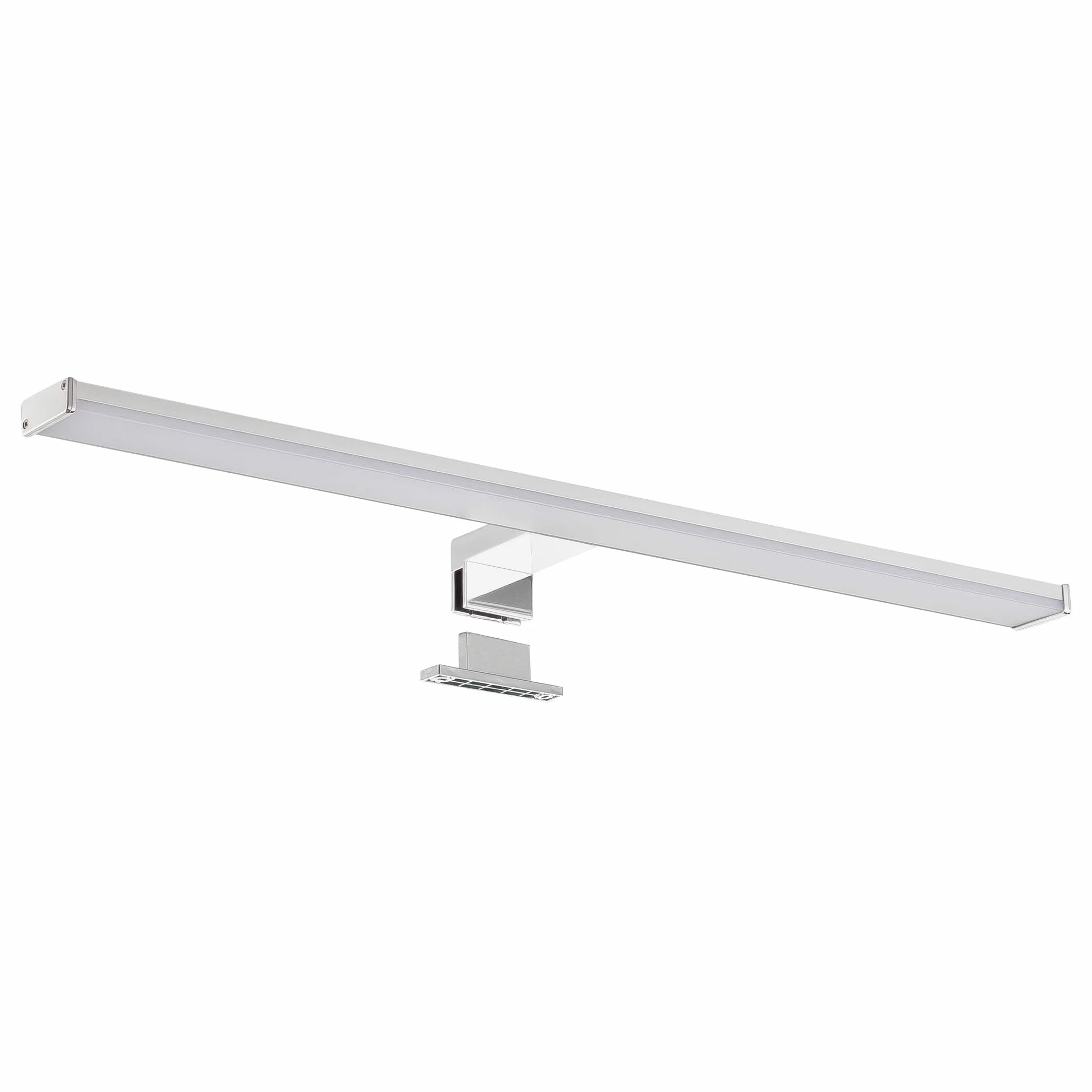 SEBSON Lampa LED do lustra 60 cm, łazienka IP44, lampa montażowa + lampa zaciskowa, neutralna biel 4000 K, 600 x 108 x 44 mm, 12 W, 900 lm, aluminium, oświetlenie do makijażu