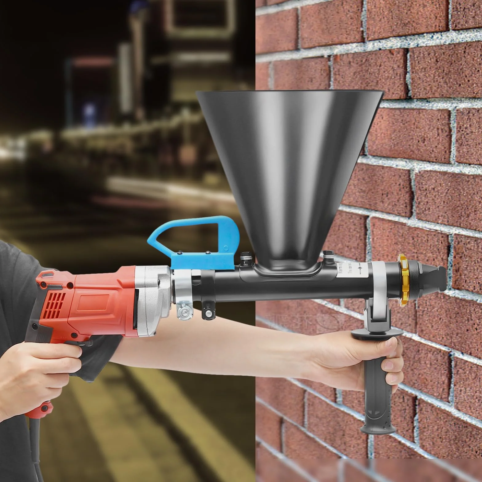 Elektryczny pistolet do fug cementowych 700 W, przenośna strzykawka do zaprawy murarskiej, pompa do fug z dwiema zdejmowanymi dyszami do instalacji, drzwi bezpieczeństwa, klimatyzacji, napraw ścian