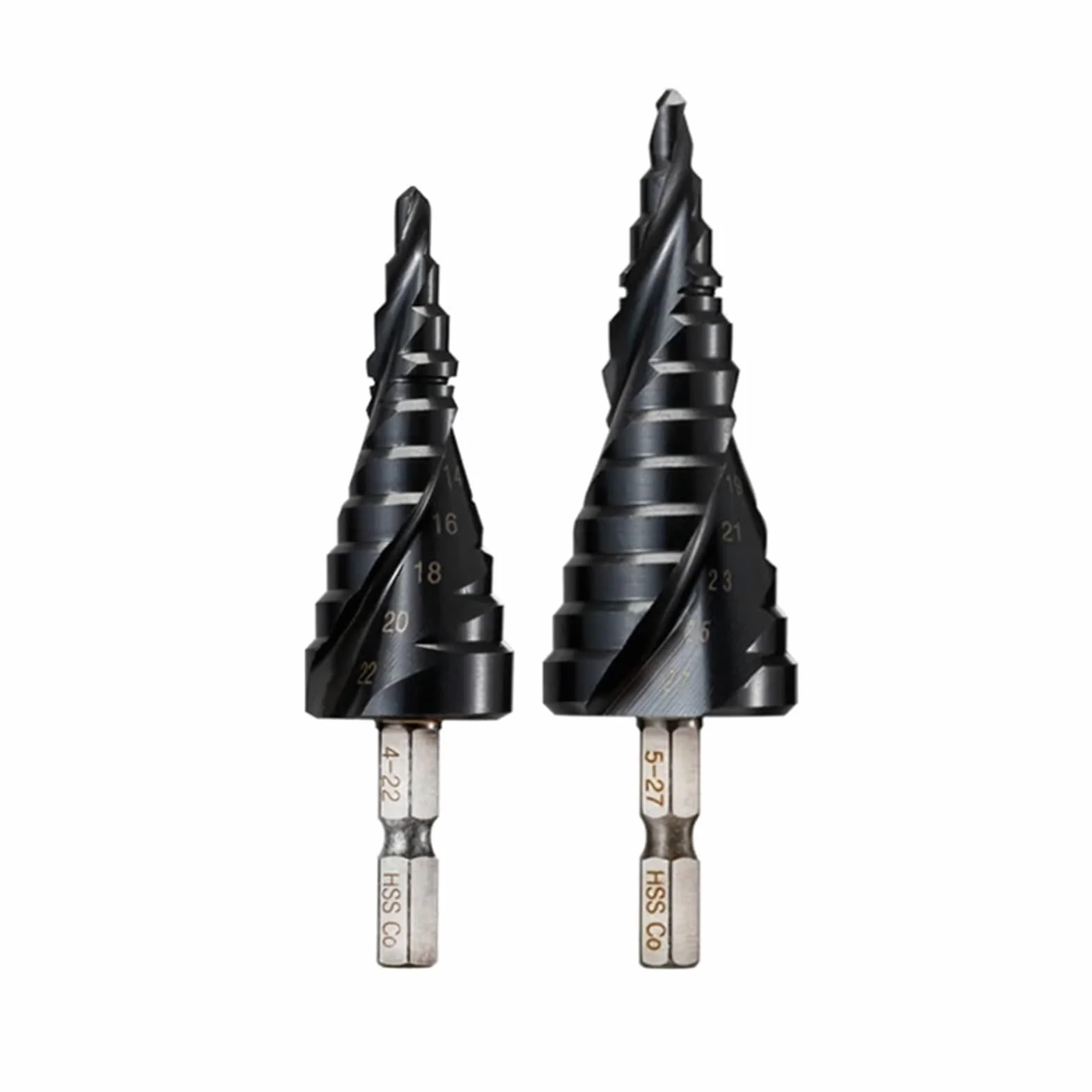 1/4 cala Hex M35 powlekany kobaltem trzpień wiertła stopniowego stal szybkotnąca metalowy otwieracz do otworów do narzędzi ze stali nierdzewnej (kolor: 6-35 mm)