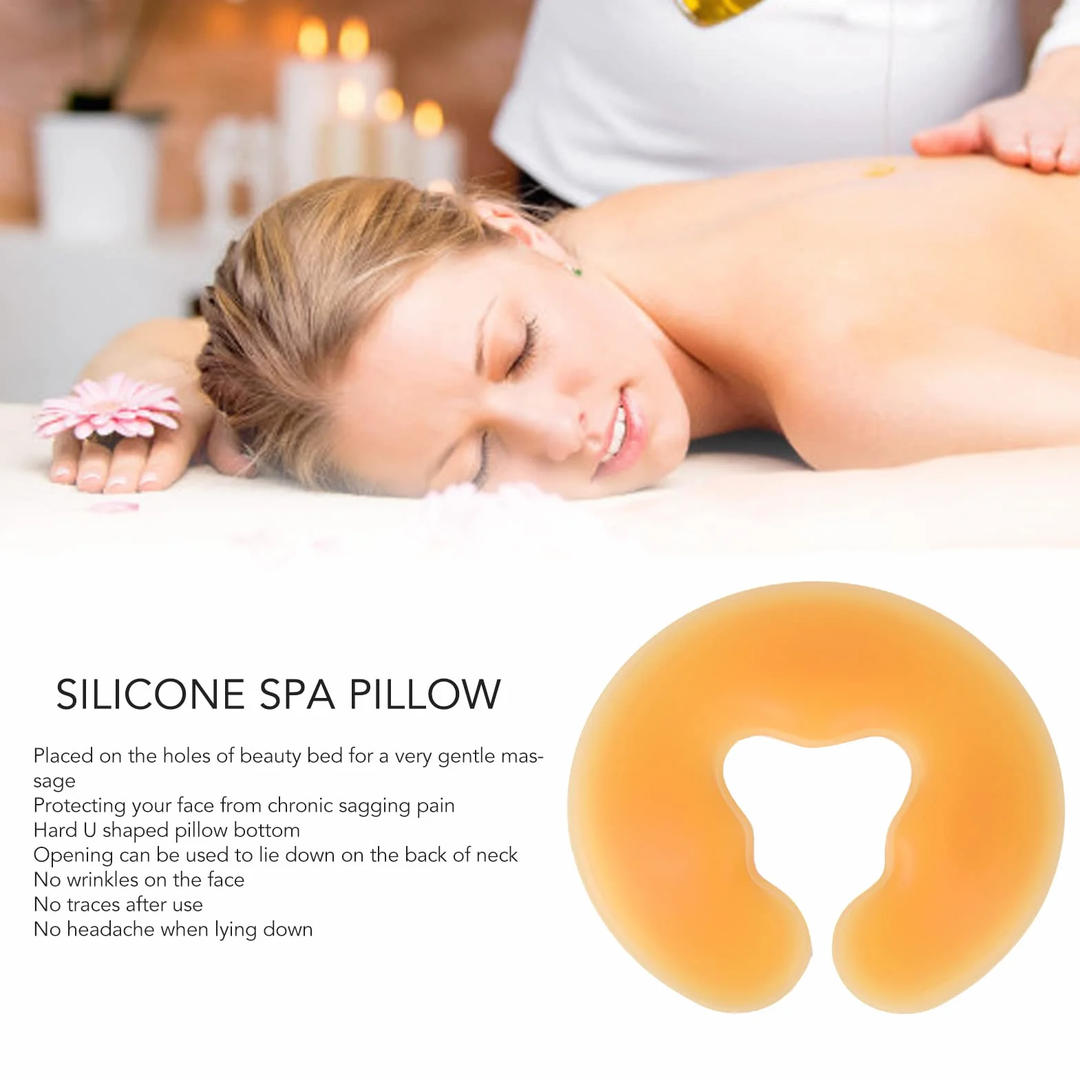 Miękki Silikonowy Masaż Twarzy Poduszka Relaksacyjna SPA Salon Kosmetyczny