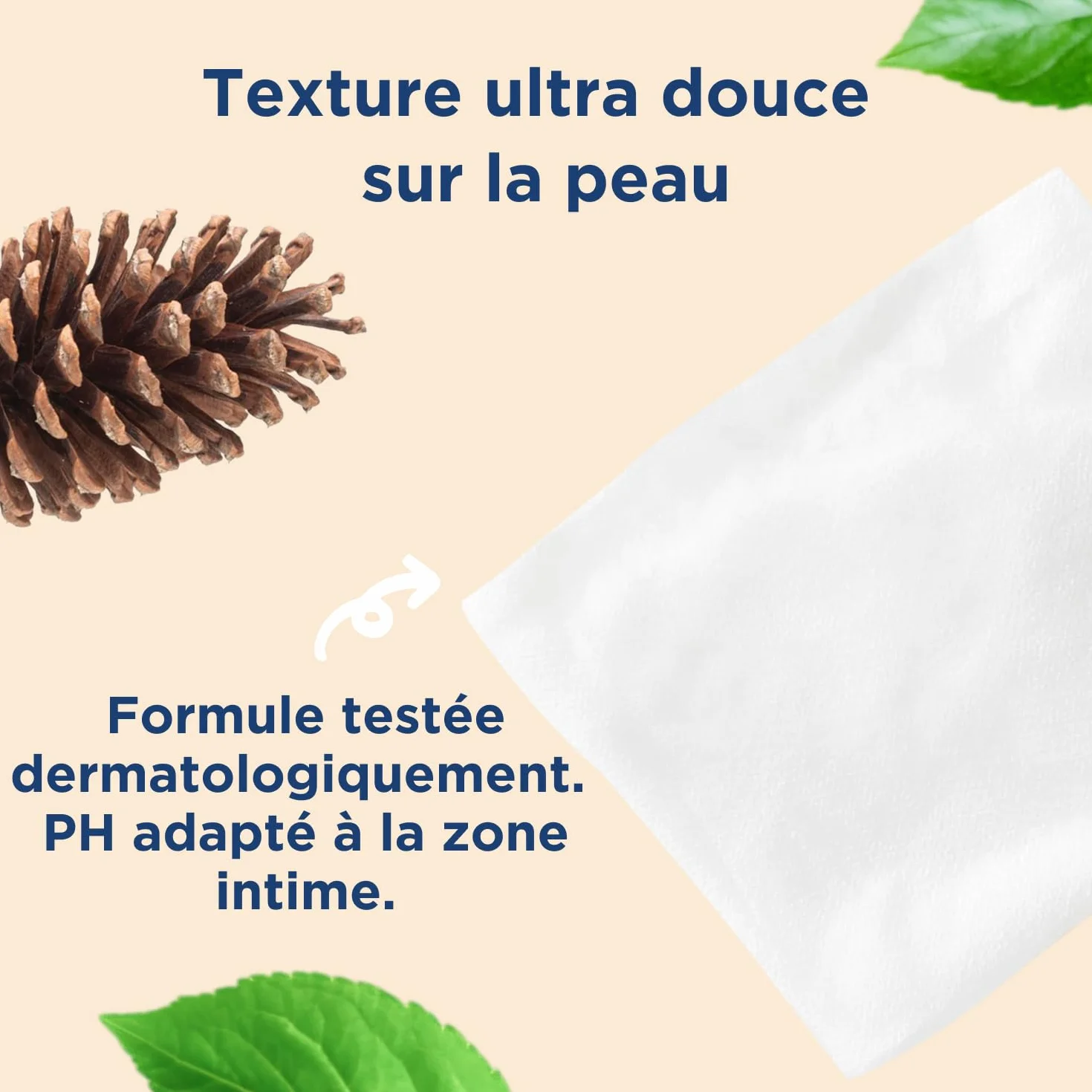 Fess'nett Natura wilgotny papier toaletowy, 50 sztuk, testowany dermatologicznie, 0% parabenów, 0% fenoksyetanol, hipoalergiczny