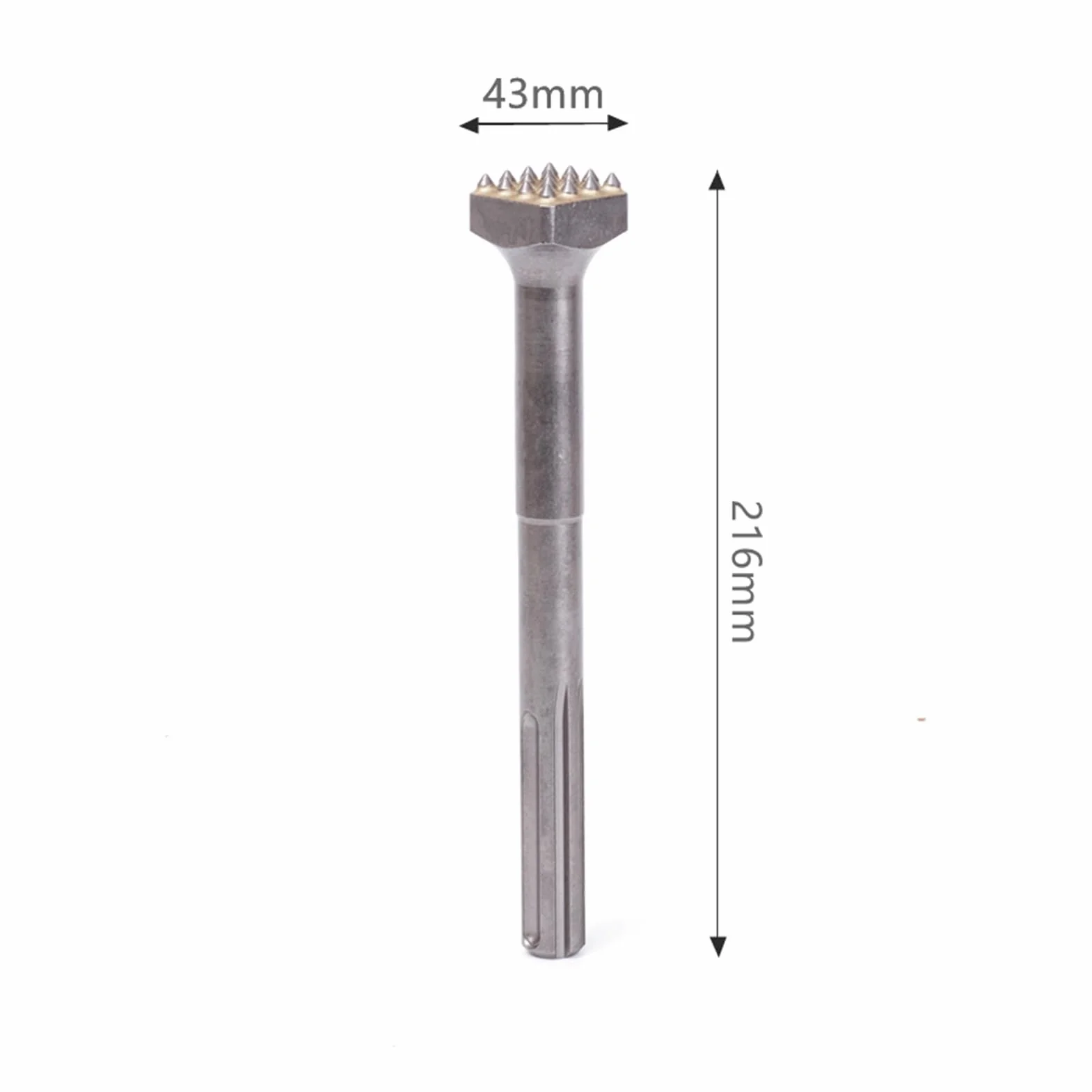 1 szt. MAX SHANK Alloy Hammer Professional Point Groove Gouge Flat Round Chisel Wiertła elektryczne do młotów udarowych(SQUARE-SDS-MAX-SHANK)