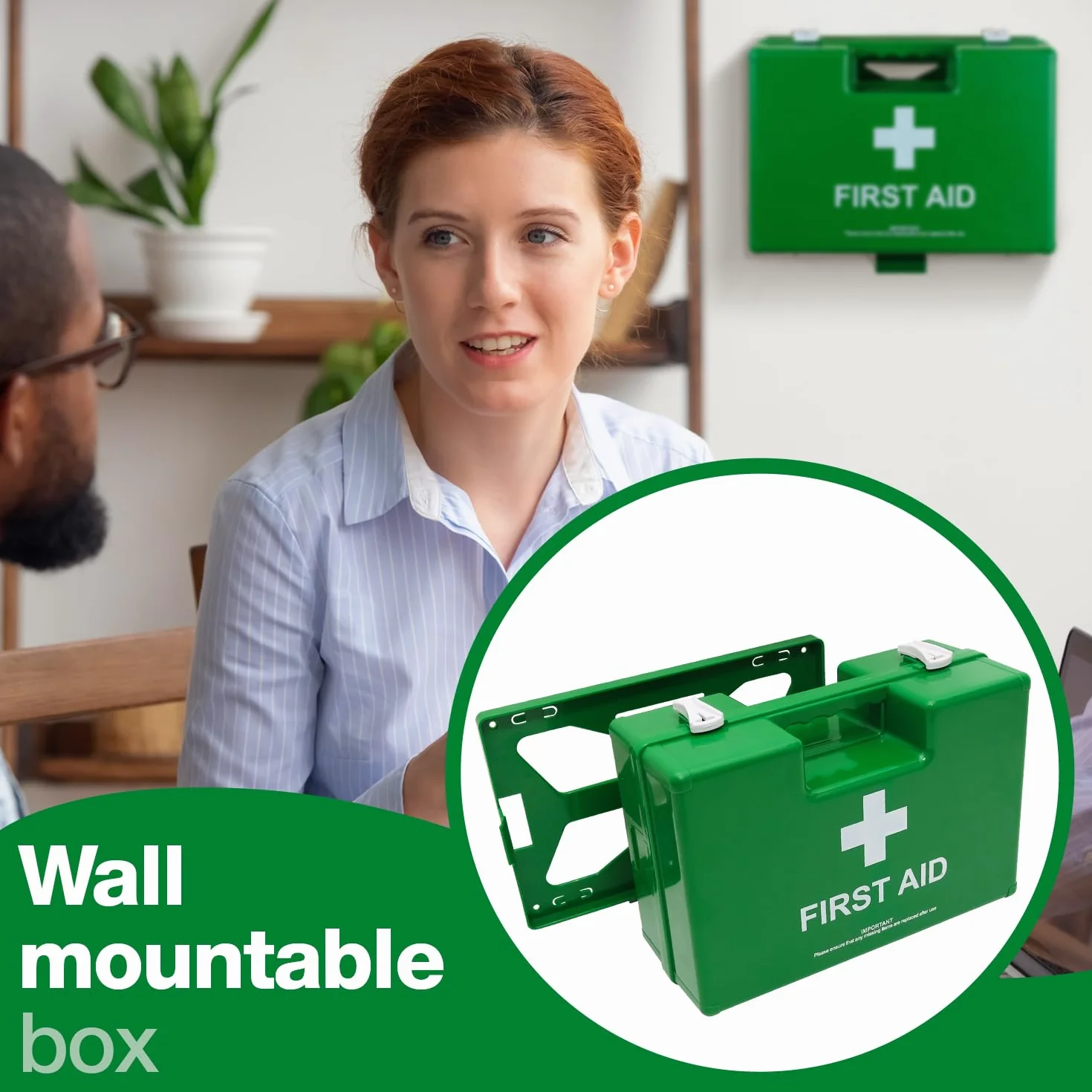 Zestaw pierwszej pomocy Safety First Aid Deluxe z uchwytem ściennym BS 8599 średni