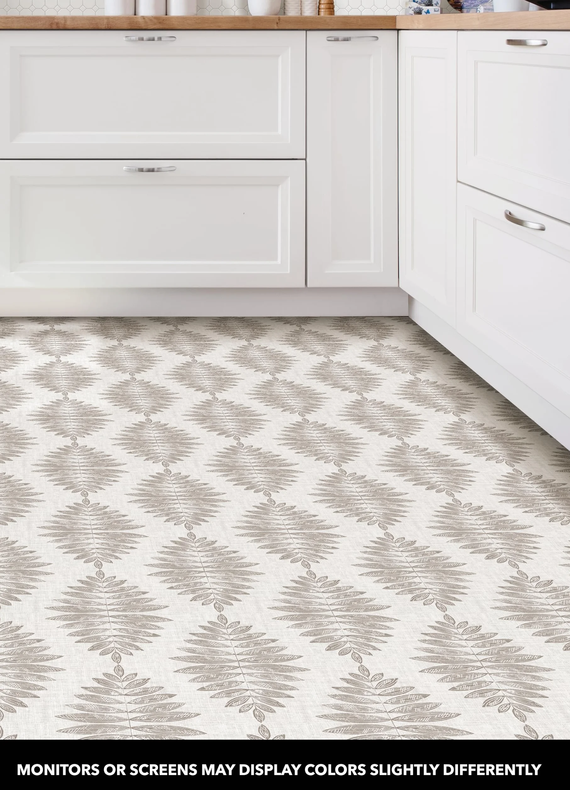 FloorPops FP3298 Liście odklej i przyklejaj płytki podłogowe, neutralne, dł. 152 cm x 61 cm szer. x 0,2 cm T