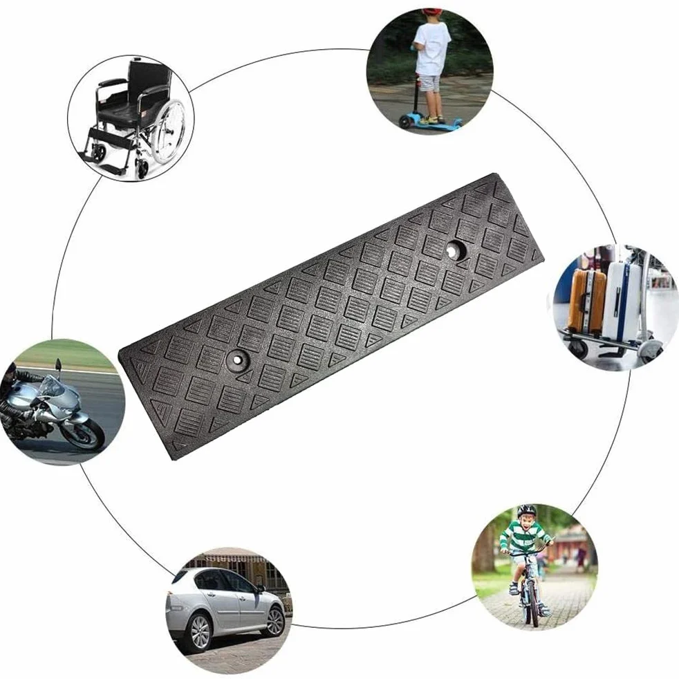Automatyczna Rampa Progowa Samochodu, Podjazd Samochodowy Regulowane Rampy Krawężnikowe, Losowy Kolor Plastik Przenośna Rampa Krawężnikowa Antypoślizgowa Lekka Rampa Progowa do