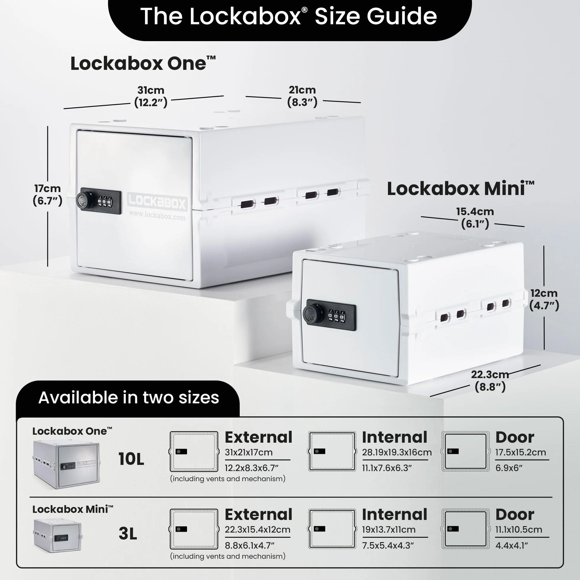 Lockabox One™ Kompaktowe zamykane pudełko do przechowywania żywności Opal White