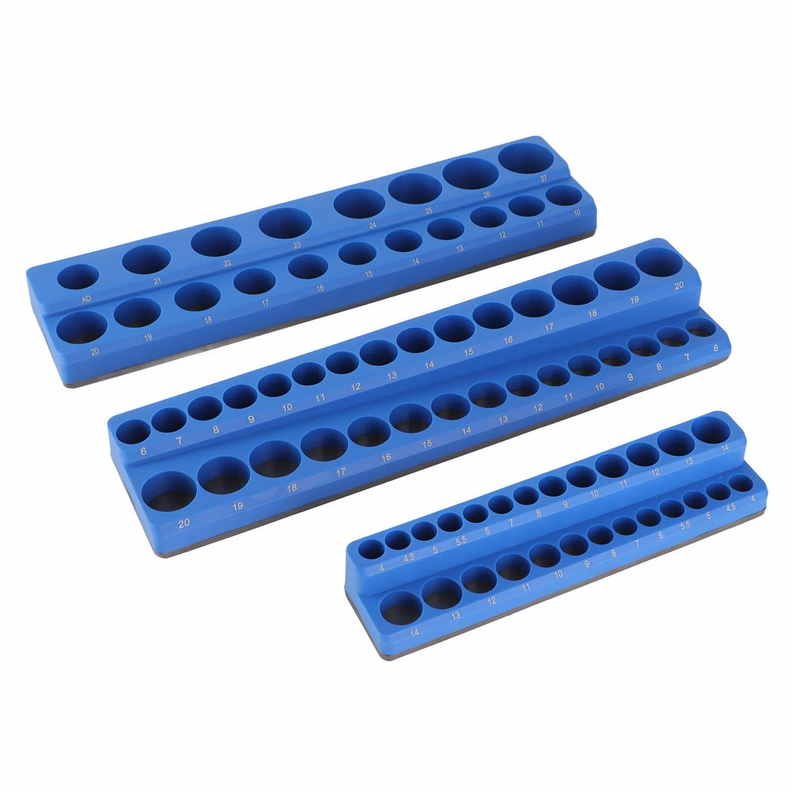 Generic Zestaw Tacy z Organizerem z Gniazdem Magnetycznym do łatwego Dostępu do Gniazdka, Przechowywania o Dużej Pojemności, Narzędzia Oszczędzającego Czas dla Mechaników, PP, żelazo (Metryczne 16CM)