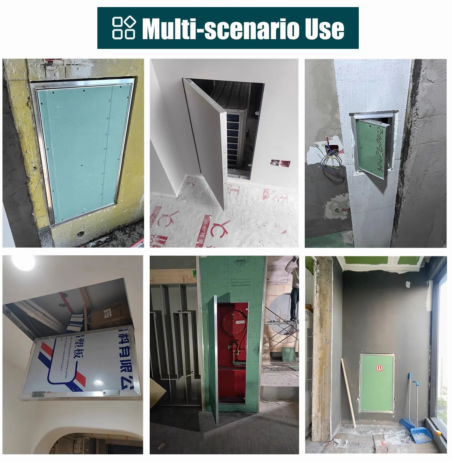 Drzwi wejściowe z płyty gipsowo-kartonowej z aluminiową ramą, osłona panelu dostępowego do instalacji wodno-kanalizacyjnych i elektrycznych, do malowania luk inspekcyjny do płyt gipsowo-kartonowych