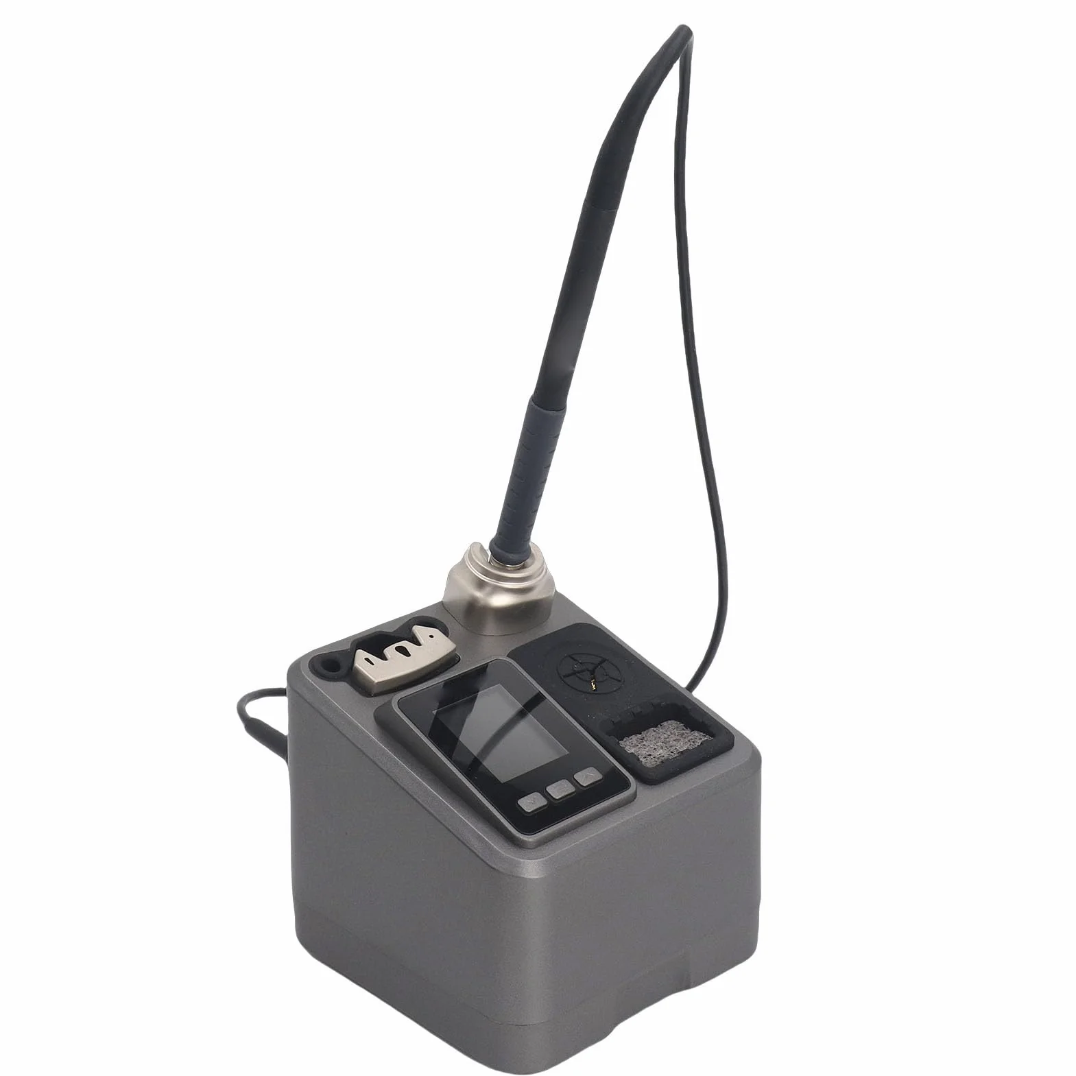 Ejoyous Stacja Lutownicza, Stacja Lutownicza o Stałej Temperaturze 120 W z Wyświetlaczem LCD, Ogrzewanie PID Automatyczny Transformator Uśpienia od 212 do 896°F do Naprawy Elektroniki Laboratoria