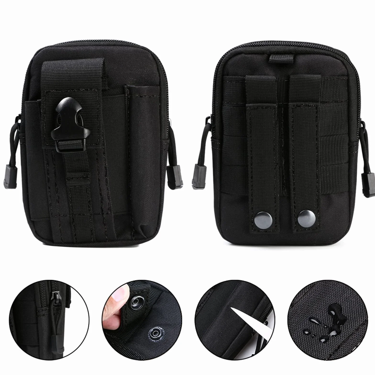 flintronic 1 szt. / 2 szt. Taktyczna torba na talię, torba na pasek taktyczny wojskowy kompaktowy 1000D nylon do małych narzędzi wielofunkcyjny telefon komórkowy na zewnątrz sport piesze wycieczki i