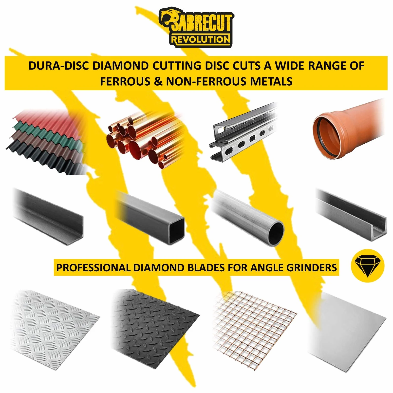SabreCut 1pc VBSC300ME 300mm 22.23mm Otwór Metal Tarcza pilarska TCT | Industrial-grade vacuum-brazed diamond zapewnia trwały cięcie na sucho through ferrous i non-ferrous metals