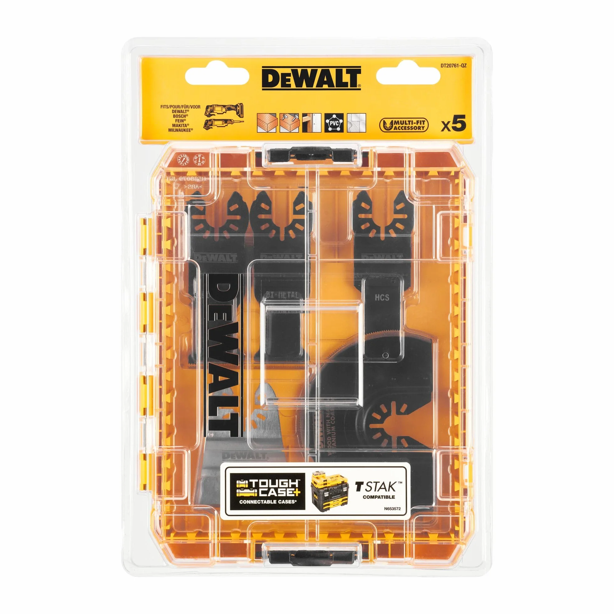 DEWALT Piła 5 hojas de sierra para multi-herramienta DT20701-QZ, DT20704-QZ, DT20714-QZ, DT20711-QZ, para multi-herramienta oscillante