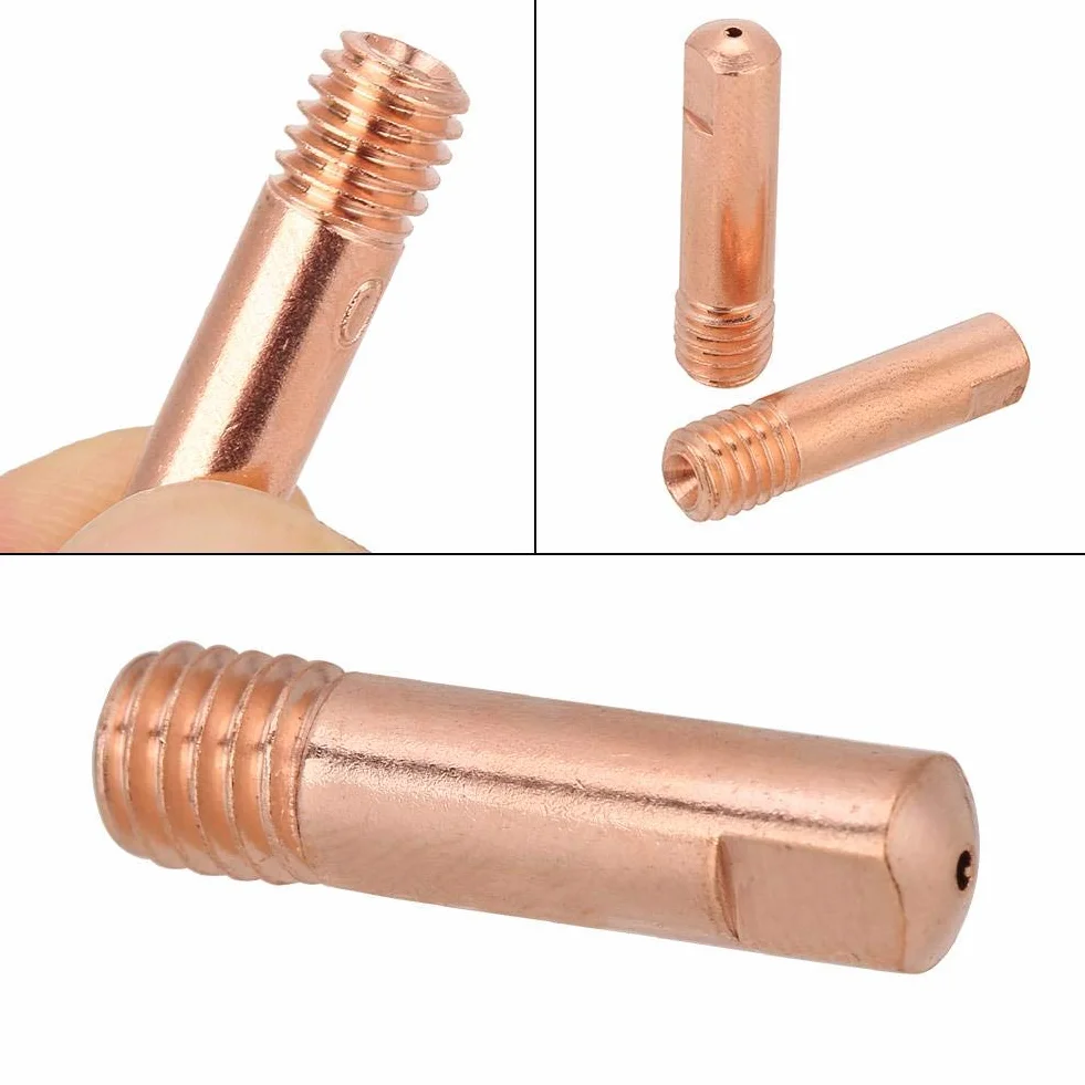 20 sztuk końcówka stykowa 0.8mm 1.0mm miedziana końcówka stykowa do 15AK MIG MAG palnik do spawania materiały eksploatacyjne (1.0)