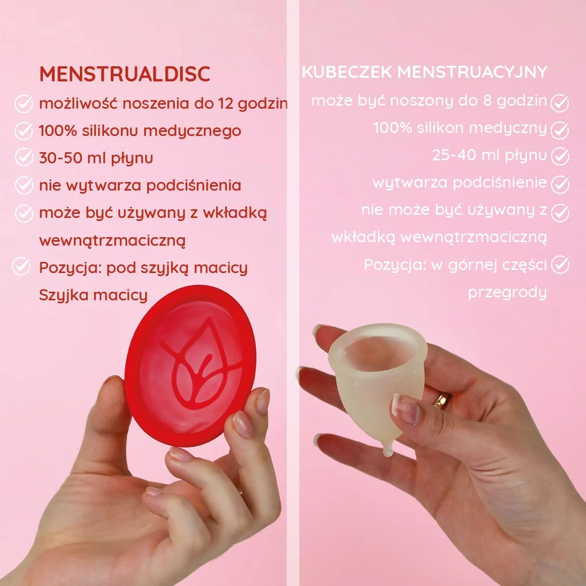 Krążek menstruacyjny MYLILY® zestaw 2 sztuk silikon medyczny