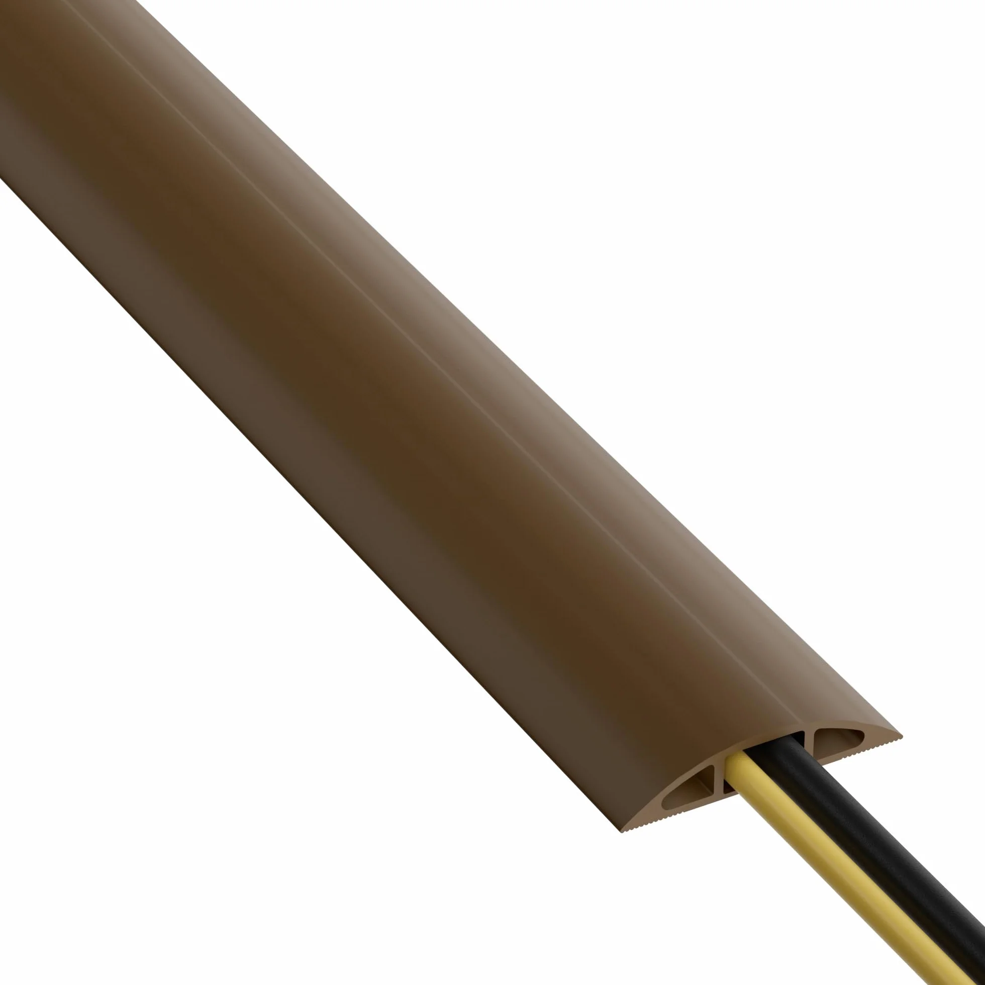 D-Line Osłona Kabli Podłogowa 4,5 m Antypoślizgowa Kanał 17x9 mm Brązowy