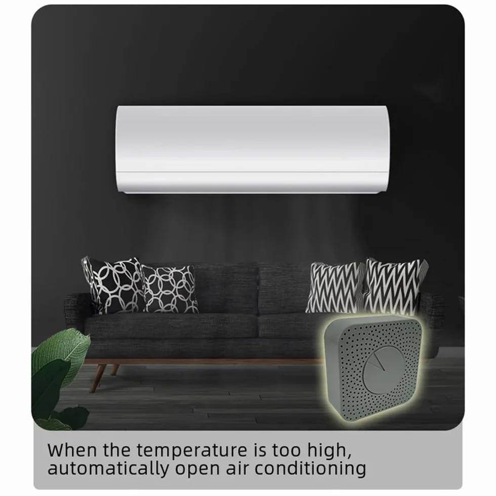 Irfora Tuya ZigBee inteligentny monitor jakości powietrza 5 w 1 Air Housekeeper HCHO/CO2/VOC/detektor temperatury/wilgotności, obsługuje zdalne sterowanie aplikacją, funkcja alarmu, kompatybilny z