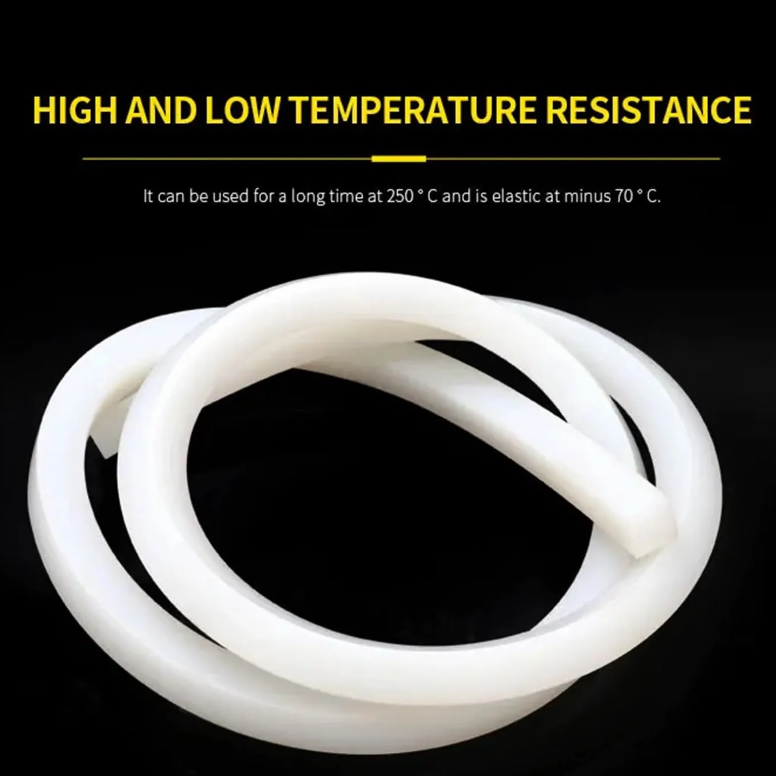 Solidna uszczelka z gumy silikonowej odporna na wysokie temperatury 1M, 5 mm x 5 mm / 10 mm / 15 mm / 20 mm / 30 mm (15 x 30 mm)