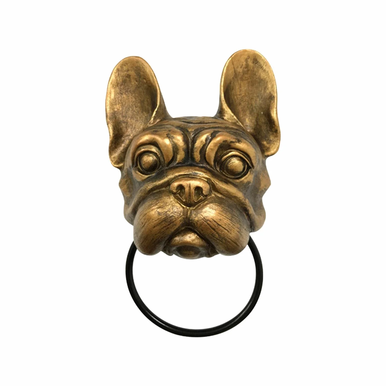 Kołatki do drzwi, uchwyty do drzwi z głową zwierzęcia, vintage kołatki do drzwi z ciężką głową zwierzęcia, używane do drzwi i drzwi, akcesoria do dekoracji wnętrz