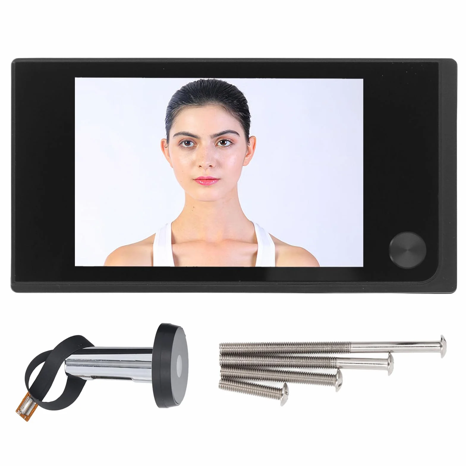 Nikou Elektroniczna kamera do drzwi LCD 3,5", 2 MP, 120 stopni, cyfrowy dzwonek do drzwi, wizjer do drzwi, otwór na kocie oko, 24 godziny, do drzwi o grubości 35-100 mm