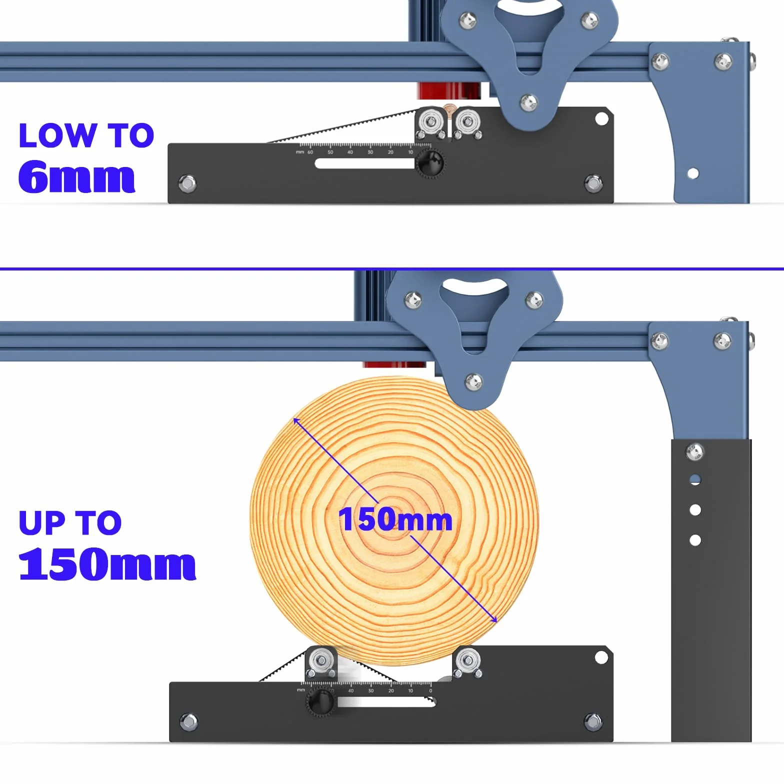 SCULPFUN Wałek rotacyjny laserowy, moduł rotacyjny osi Y, laserowa nasadka obrotowa 360° do grawerowania obiektów cylindrycznych, kompatybilna z większością maszyn do grawerowania laserowego na rynku
