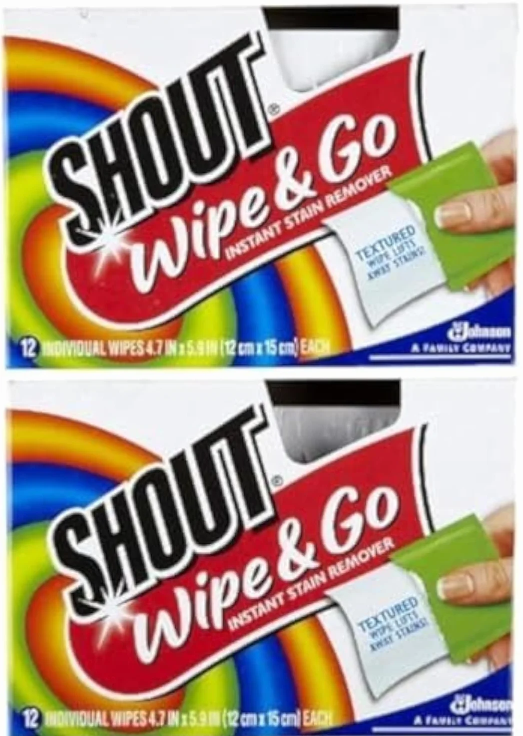 Shout Chusteczki do usuwania plam - 12 ct - 2 szt. Shout