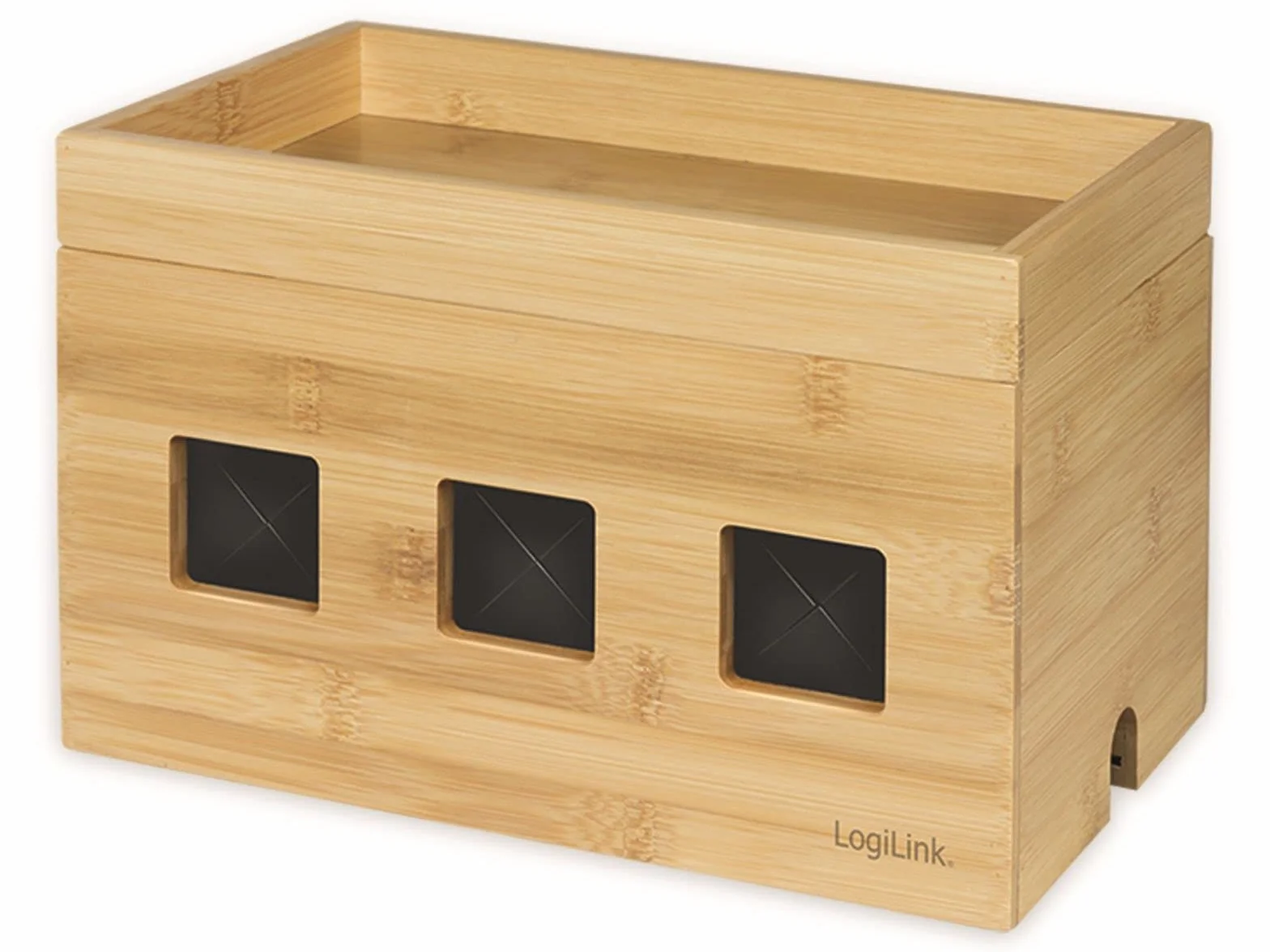 LogiLink KAB0076 - skrzynka kablowa średnia (255 x 140 x 165 mm), bambus