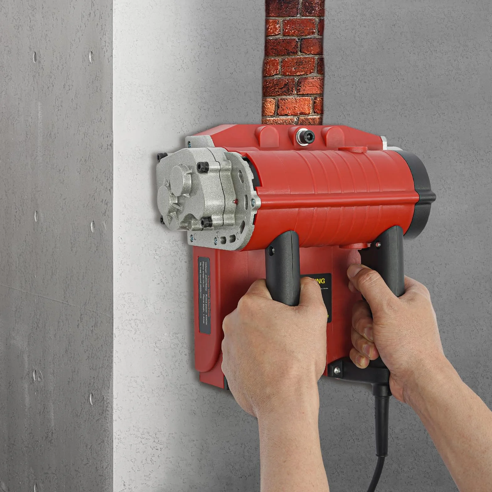 Elektryczna strugarka ścienna, 4580 W, szlifierka do betonu, frezarka ścienna, 3500 obr./min, szerokość strugania 15 cm, z bocznym ostrzem i torbą do przenoszenia, do ścian cementowych, malowanych