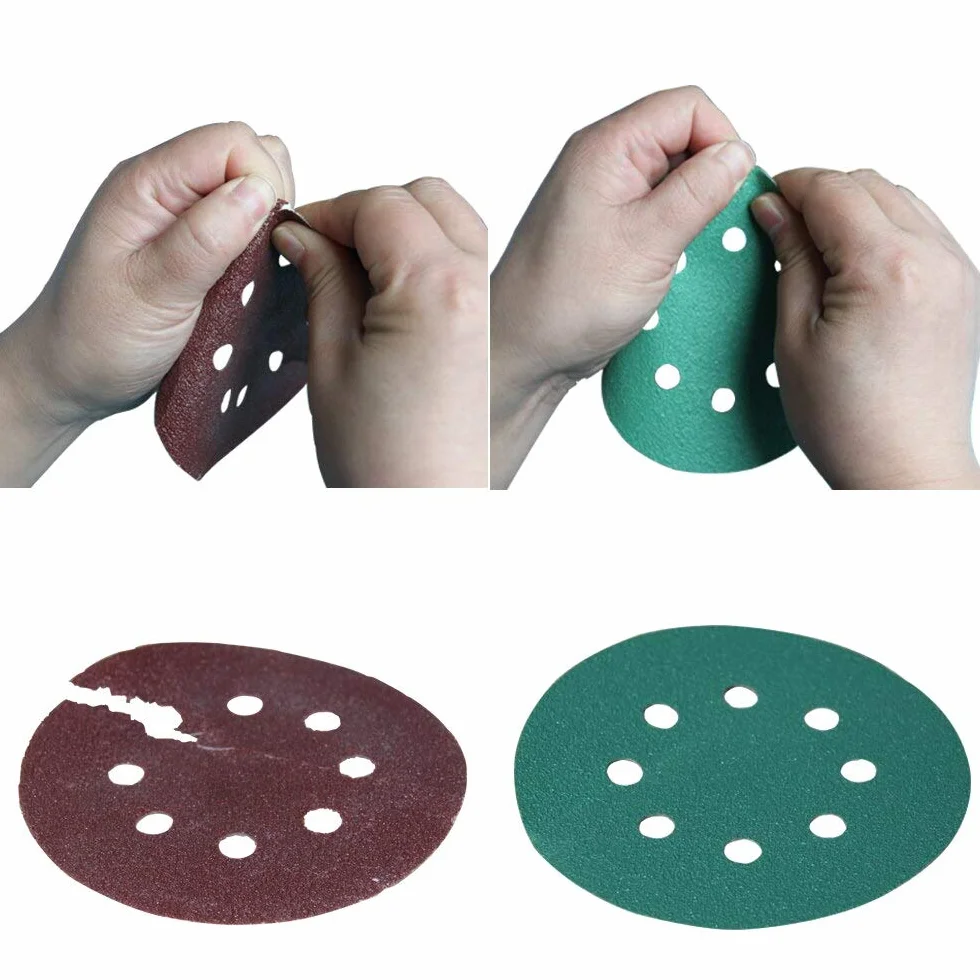 100 szt. 125 mm tarcze szlifierskie mokry i suchy papier ścierny 5 "wodoodporny 8 otworów tarcze szlifierskie zapobiegające zatykaniu 60-400 tarcze szlifierskie z ziarnistością i pętlą do losowej szli