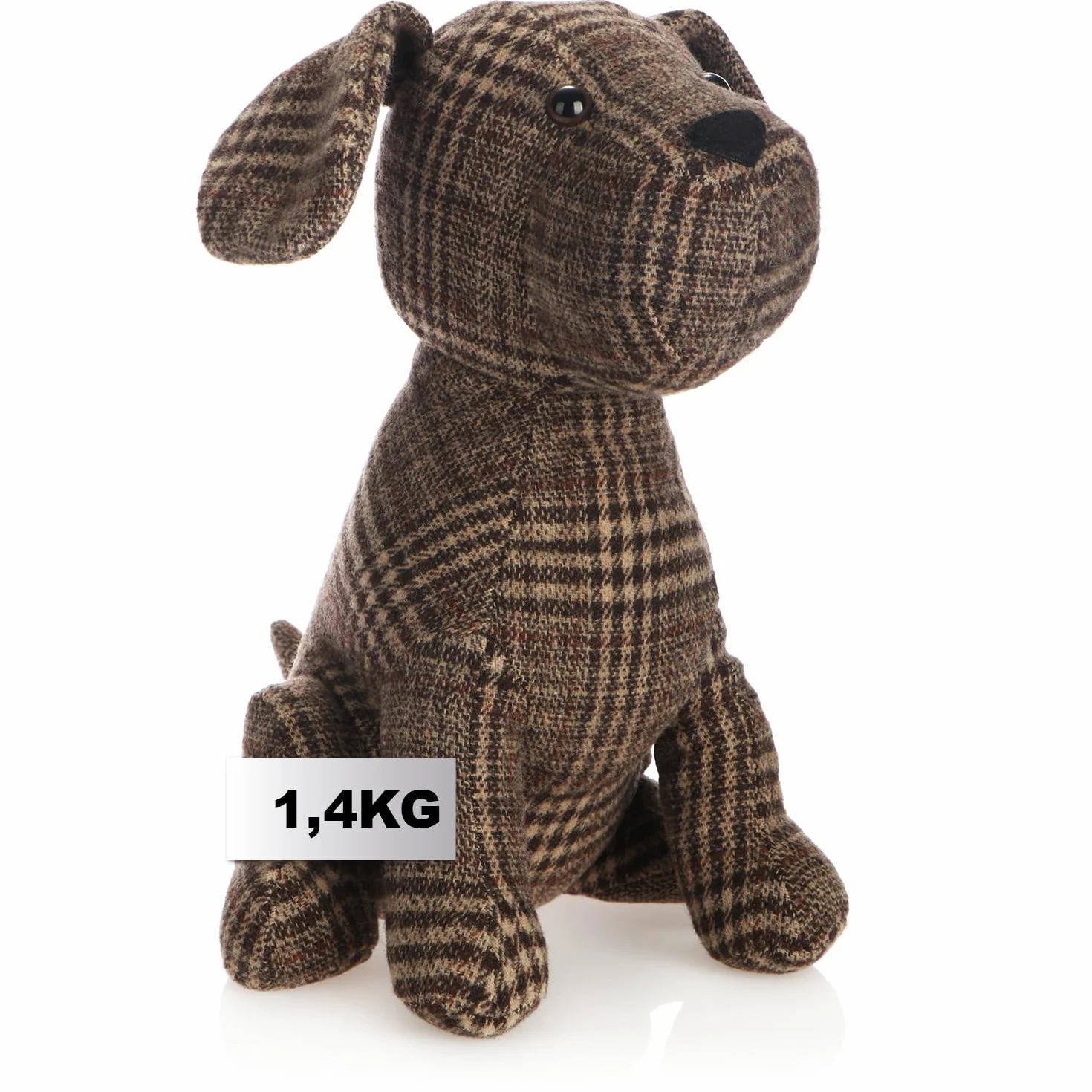 COM-FOUR® Stoper do drzwi, ciezki uchwyt do drzwi, ladny wzór psa, funkcjonalny dodatek do mieszkania, stoper do okien i drzwi, idealny na przeciag (Pies Baloo)