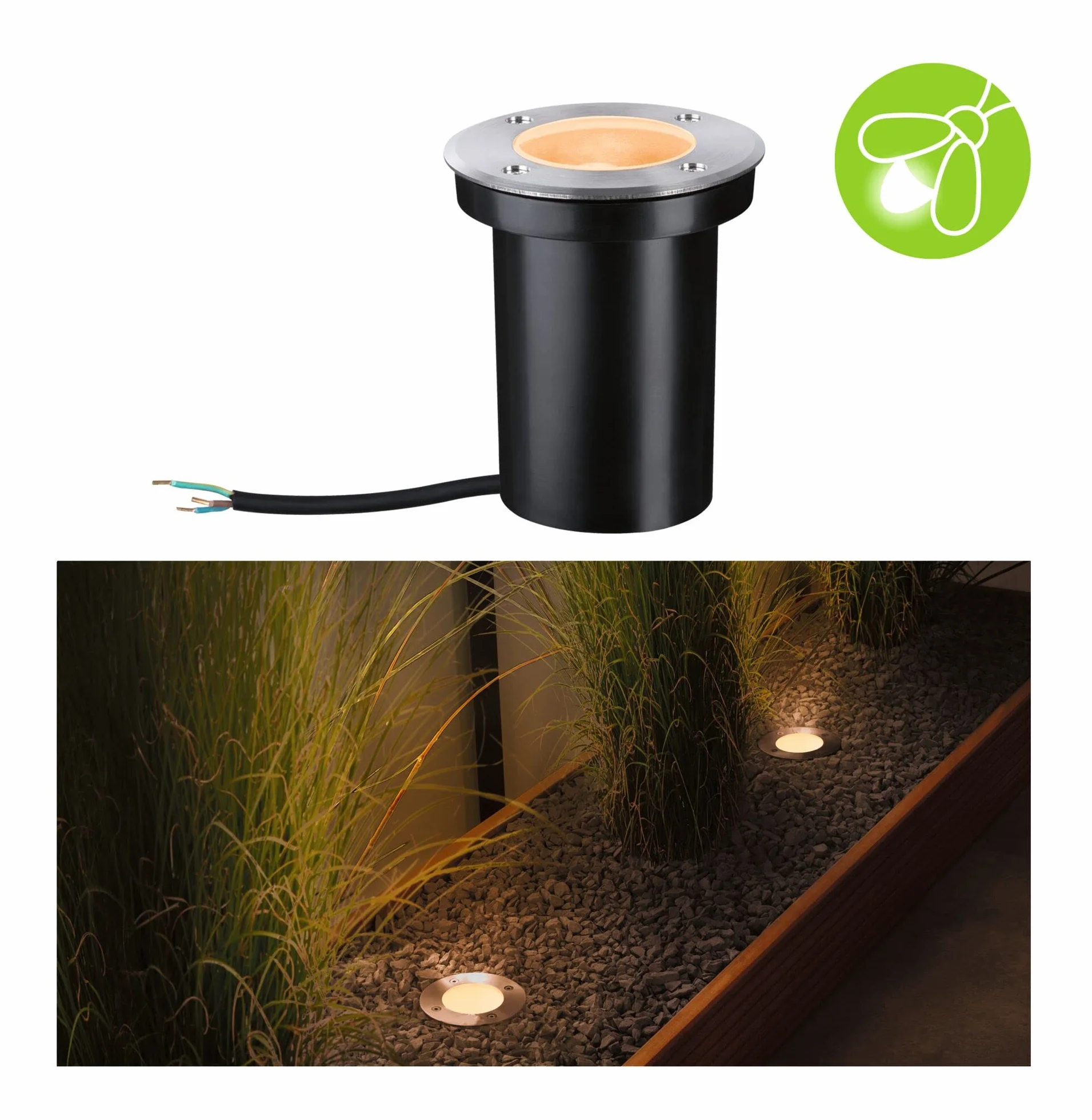 Paulmann oprawa zewnętrzna LED dogruntowa IP65 110mm 2200K 4,3W 320lm 230V stal szlachetna GU10