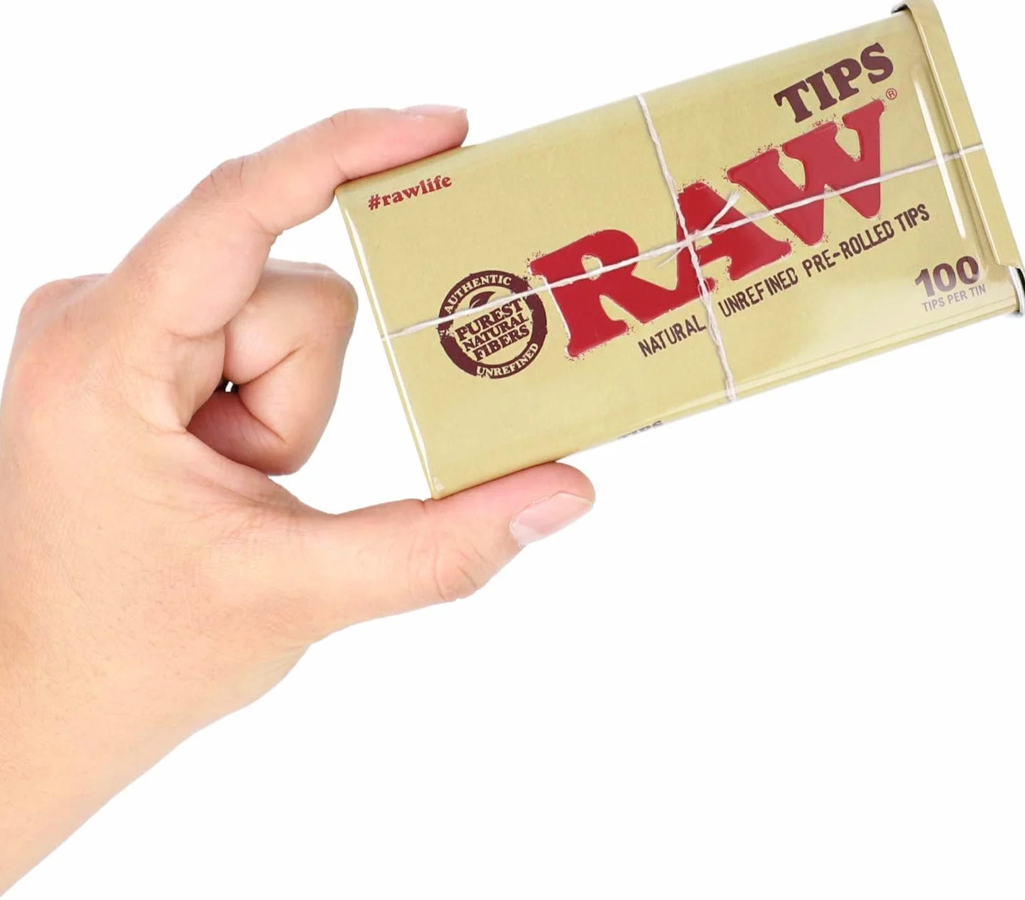 RAW Pre-Rolled Tips Metal Tin 100 sztuk