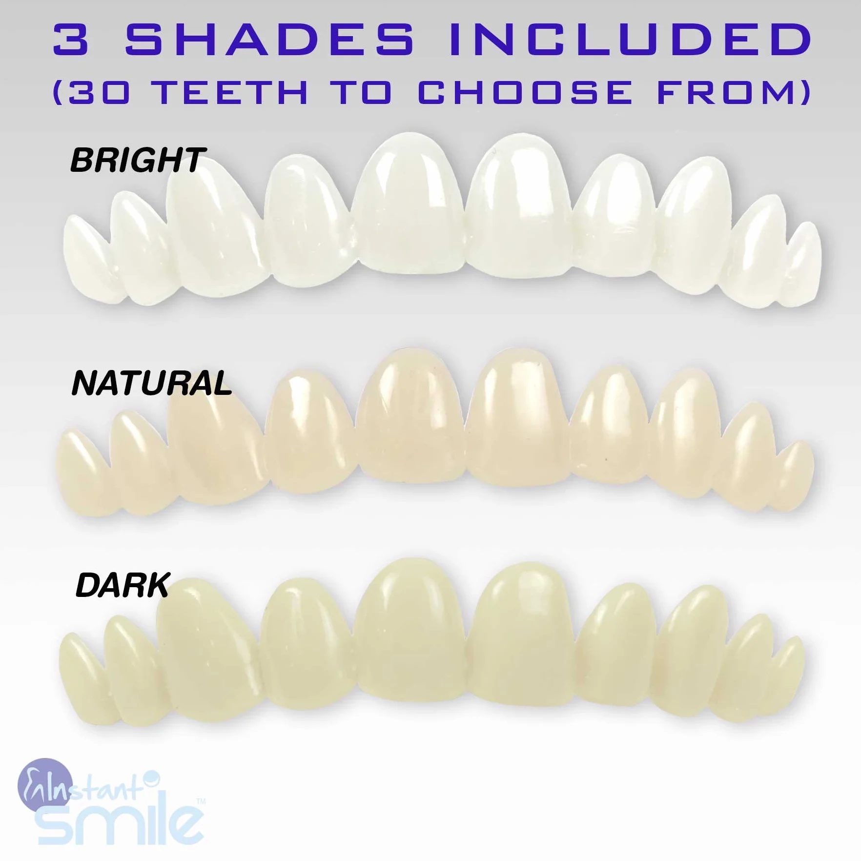 Opatentowany tymczasowy zestaw do naprawy zębów Instant Smile Multishade, wymień brakujący ząb w kilka minut