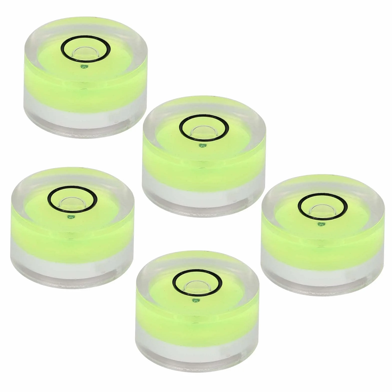 5 Sztuk Mini Poziomica Bąbelkowa Okrągła 15mm ABS do Wyrównywania Powierzchni w Budowie Warsztacie dla Precyzyjnego Montażu Narzędzi Pomiarowych