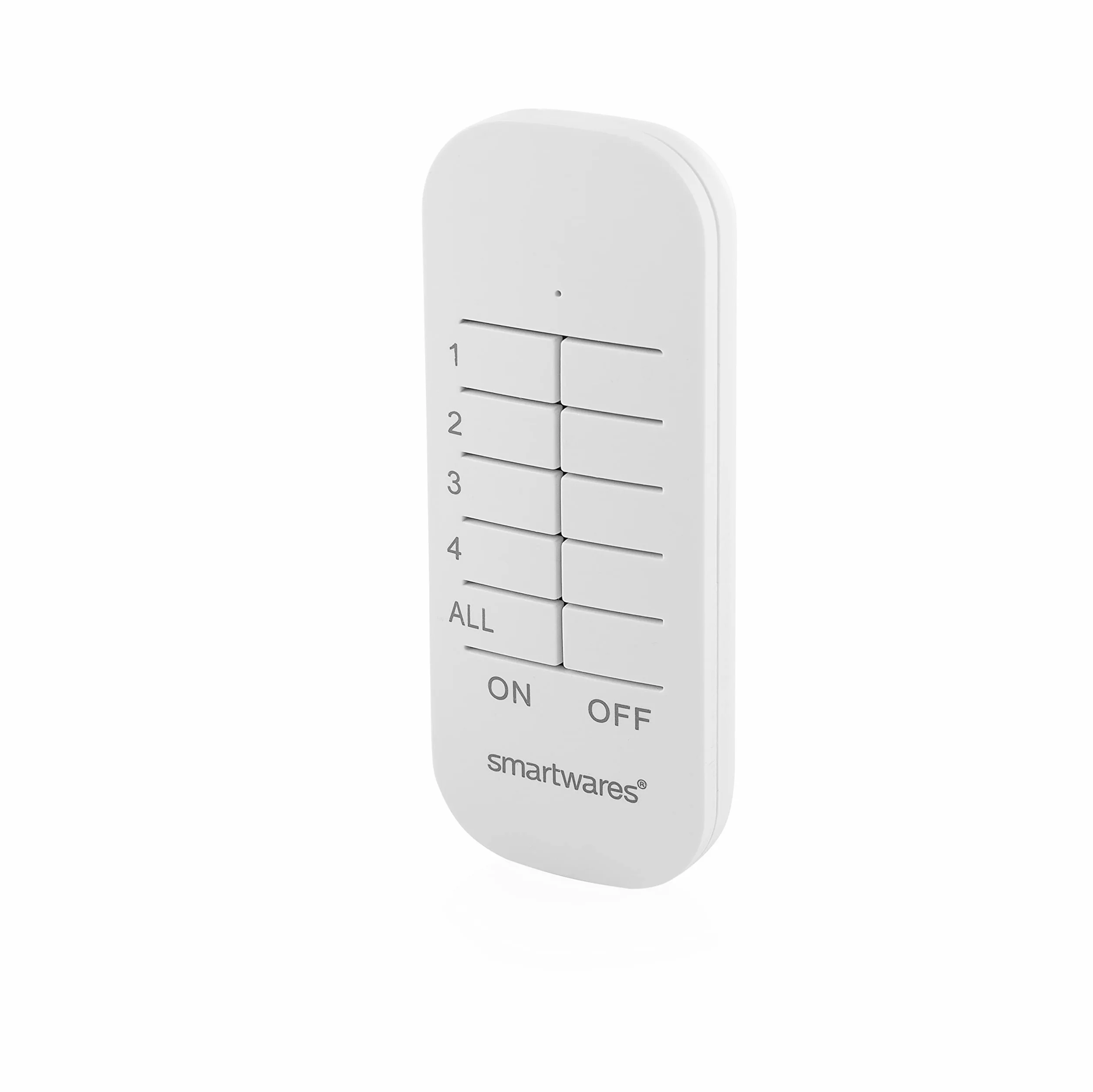 Smartwares 4-kanałowy pilot zdalnego sterowania – Plug & Connect – zasięg do 30 m – nadajnik wewnętrzny – SH4-90152, biały