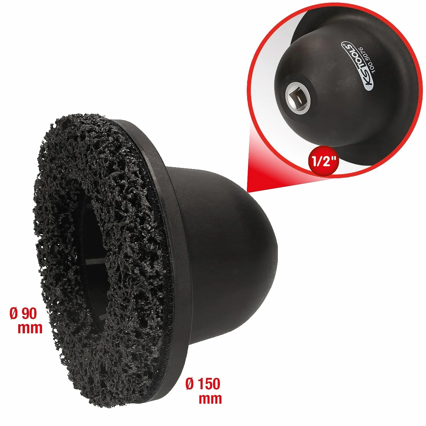 KS Tools 100.5075 Zestaw szlifierek do piast, Ø 150 mm, Ø wew. 90 mm, 2-szt