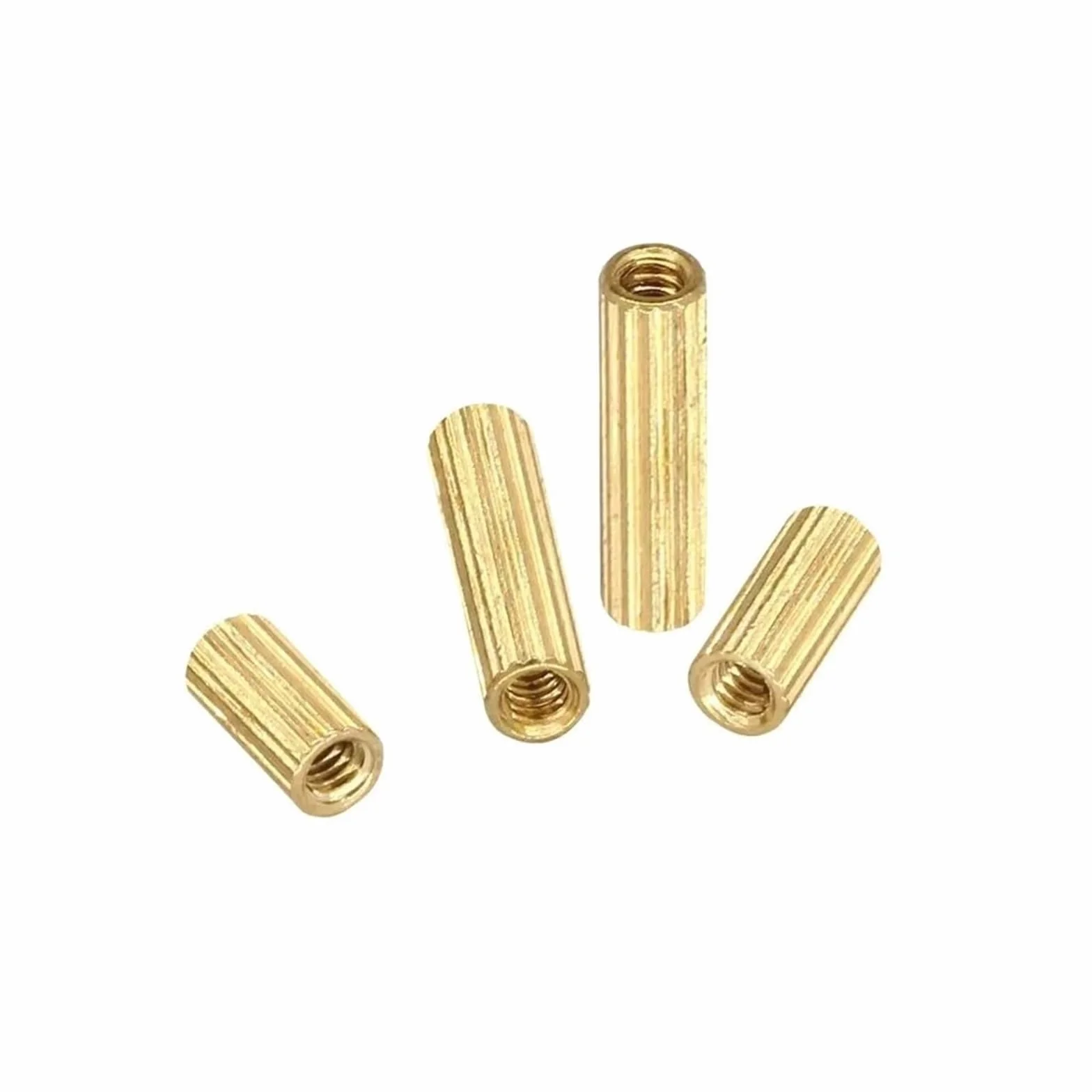 Podpory dystansowe i słupki dystansowe, Mosiężna okrągła podkładka dystansowa Złota M2x(3-40) mm 10-30szt