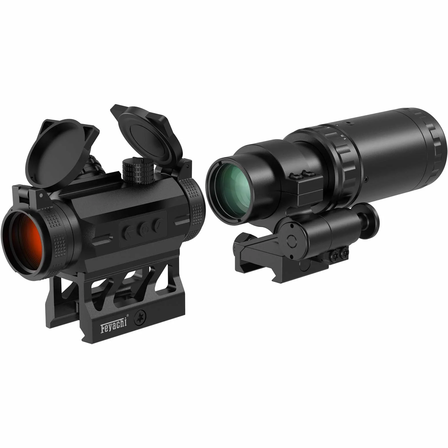 Feyachi V30 2MOA Celownik z czerwoną kropką i lupą M37 1.5X - 5X, Absolute Co-Witness