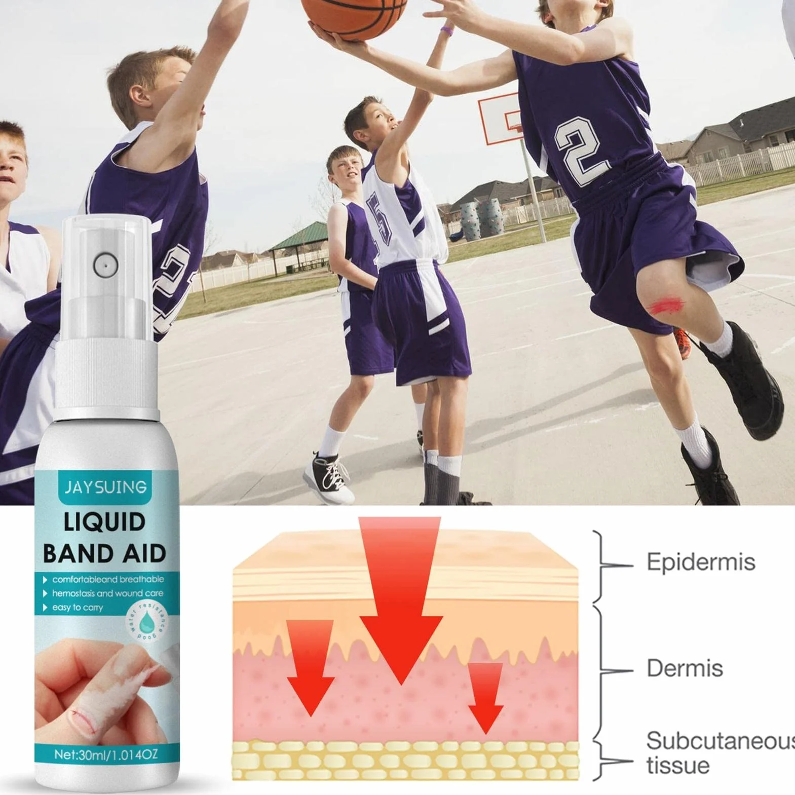 Liquid Bandage Spray 30ml Waterproof Breathable Quick-Dry Transparent Wound Protective Film