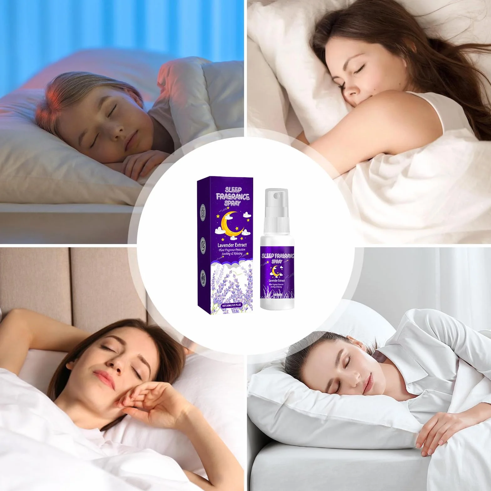 Spray do łóżka lawendowy aromaterapia lniany zapach 30 ml